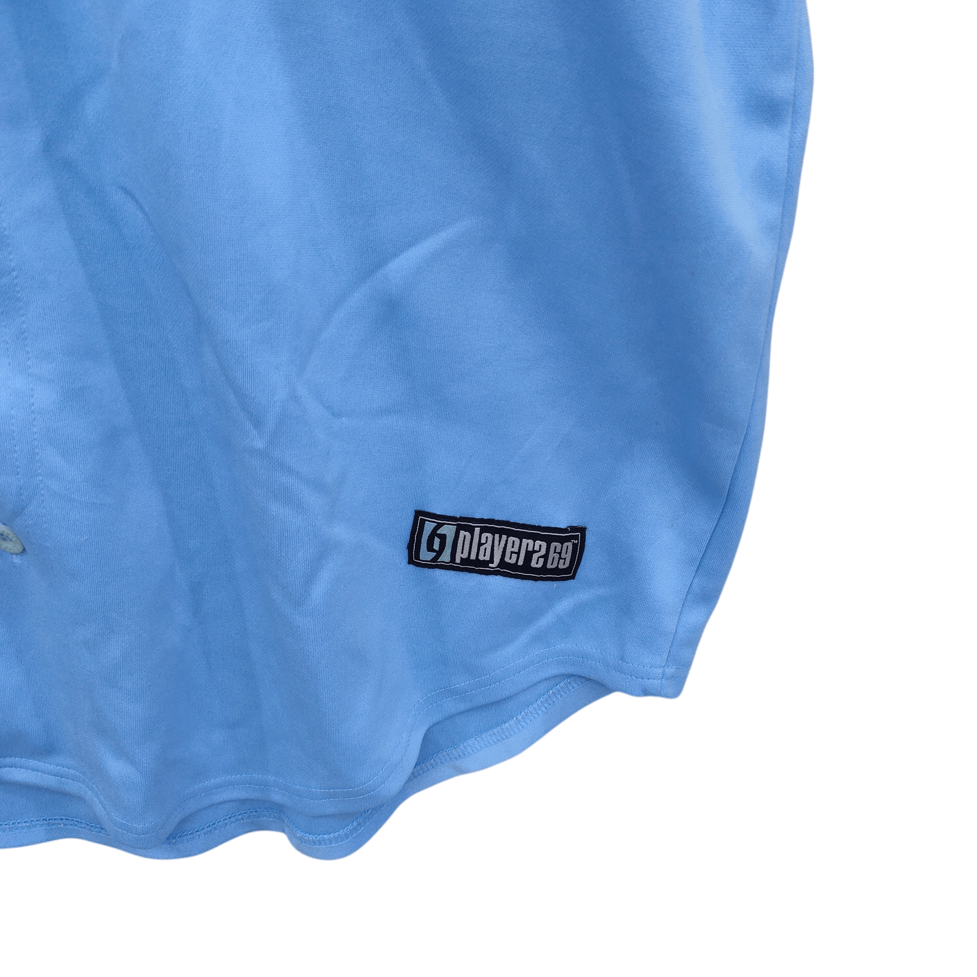 Rap Tees Players 69 Baseball Jersey Hip hop Tee Light Blue Size US XL / EU 56 / 4 - 4 Thumbnail
