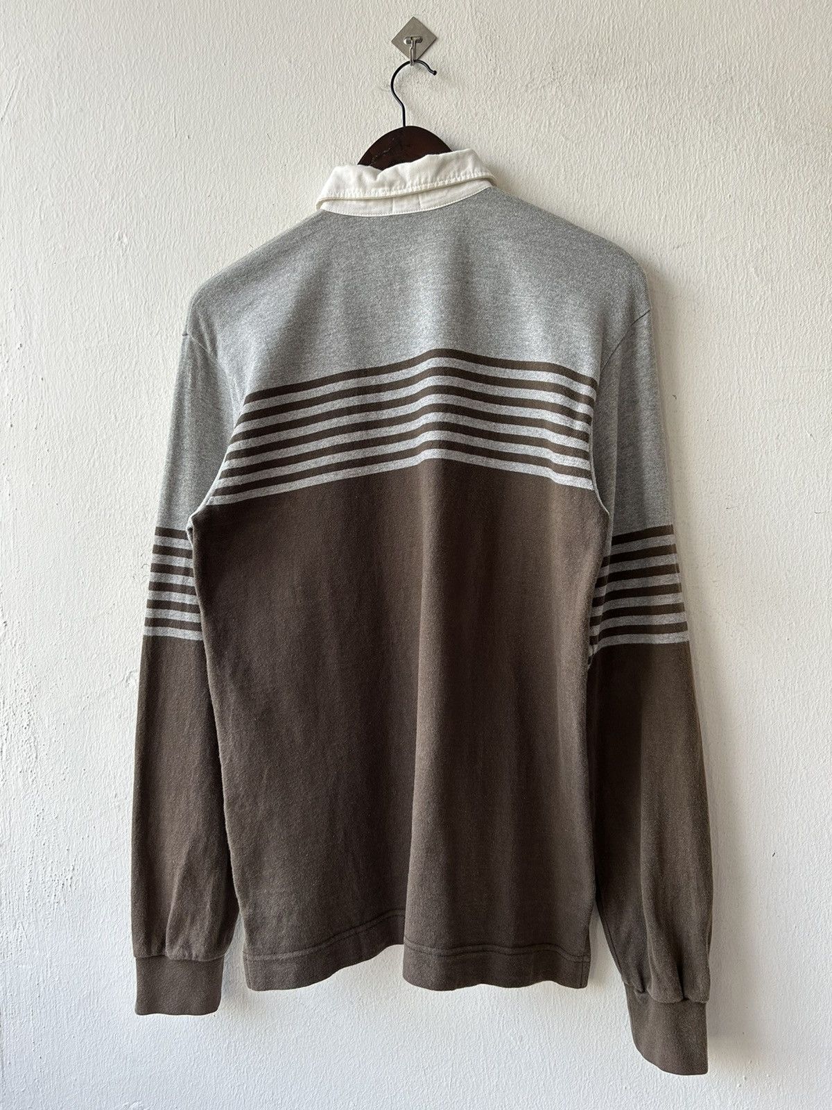 Bape Baby Milo Logo Brown Stripe Long Sleeve Size US S / EU 44-46 / 1 - 3 Thumbnail