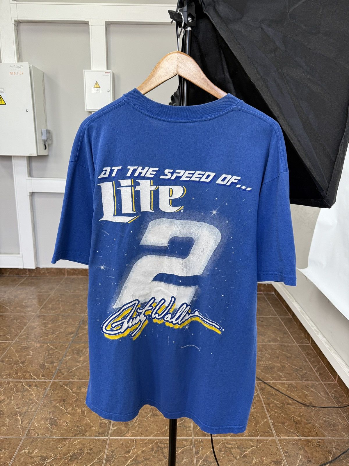 Gildan 🇺🇸 Vintage 90s Rusty Wallace NASCAR Racing Made in USA Tee Size US XL / EU 56 / 4 - 2 Thumbnail