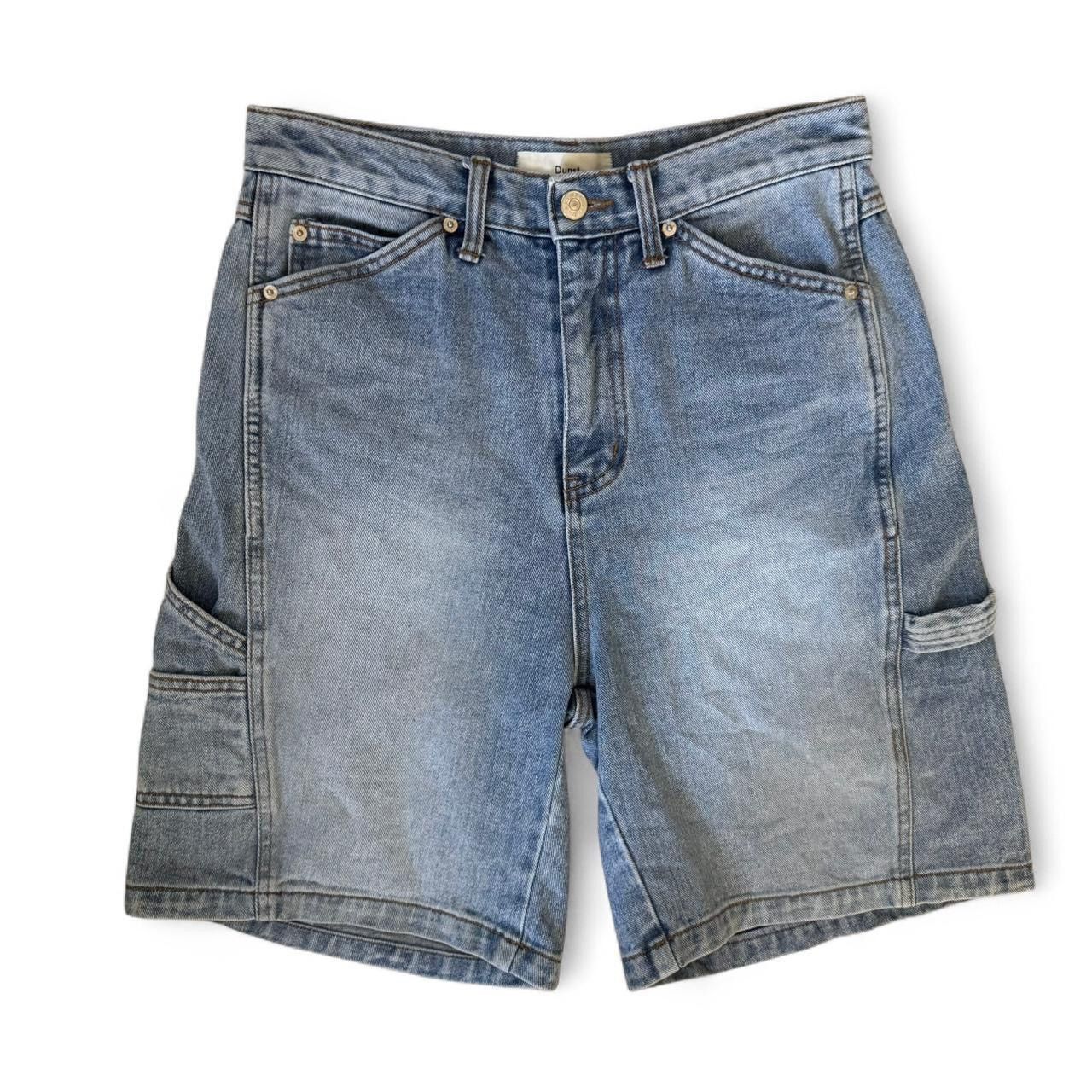 Japanese Brand Dunst curved blue denim shorts Size US 30 / EU 46 - 1 Thumbnail