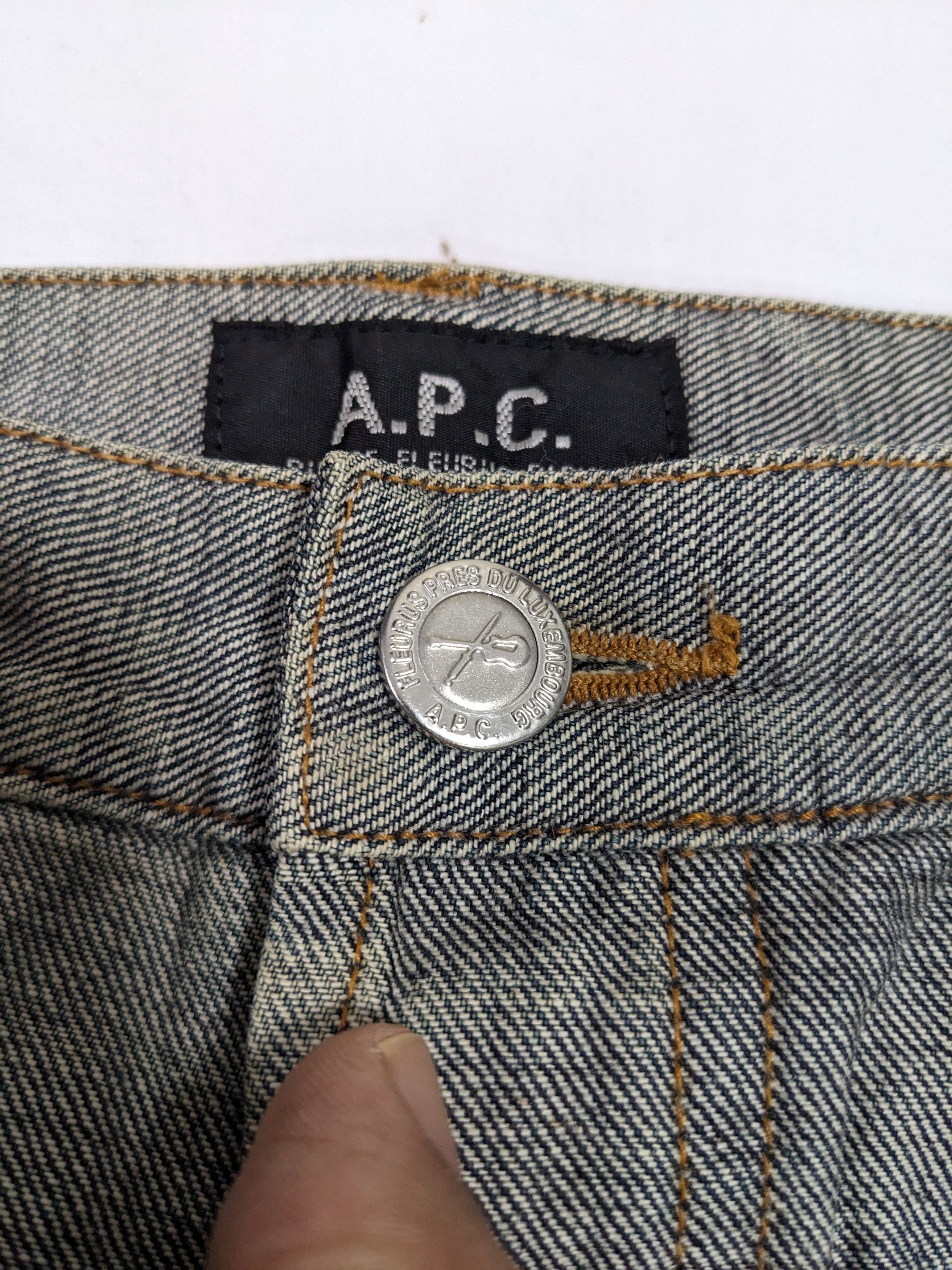 A.P.C. × Vintage Vintage APC 90s Mudwash Distressed Trasher Button fly Jeans Size US 31 - 5 Thumbnail