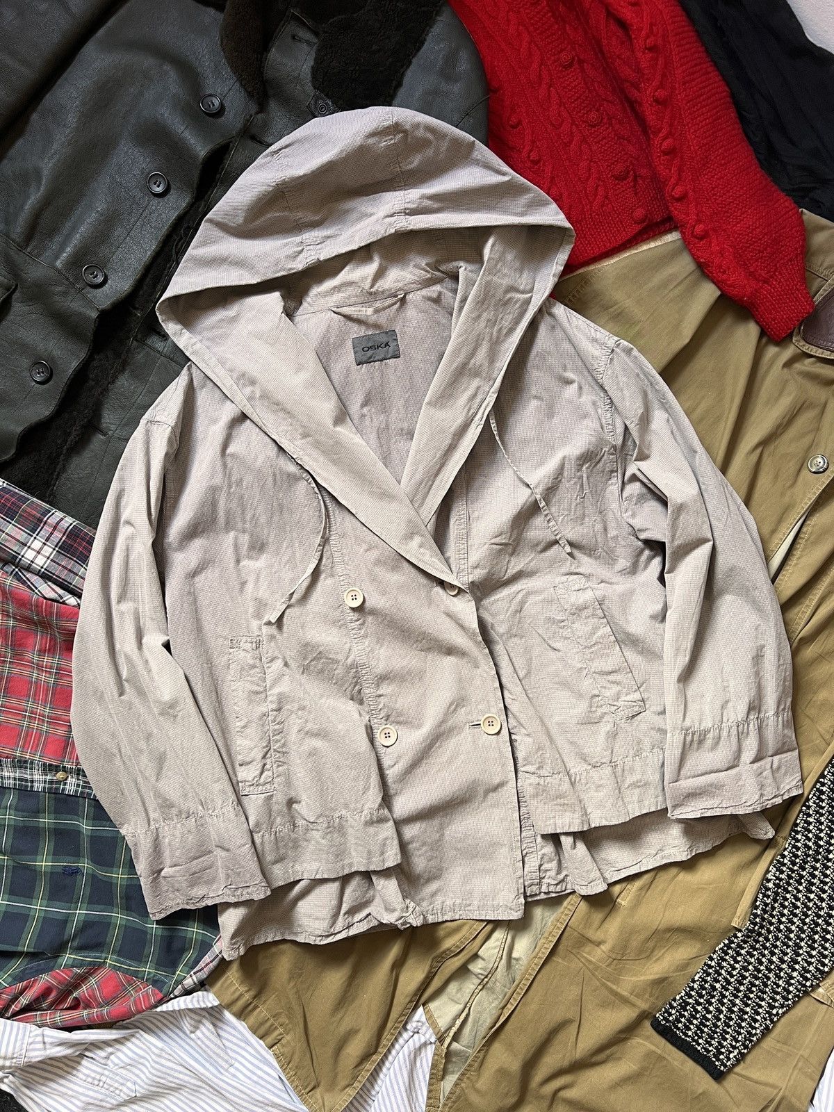 OSKA Avant Garde Oska Cotton Hooded Light Jacket Size L / US 10 / IT 46 - 6 Thumbnail