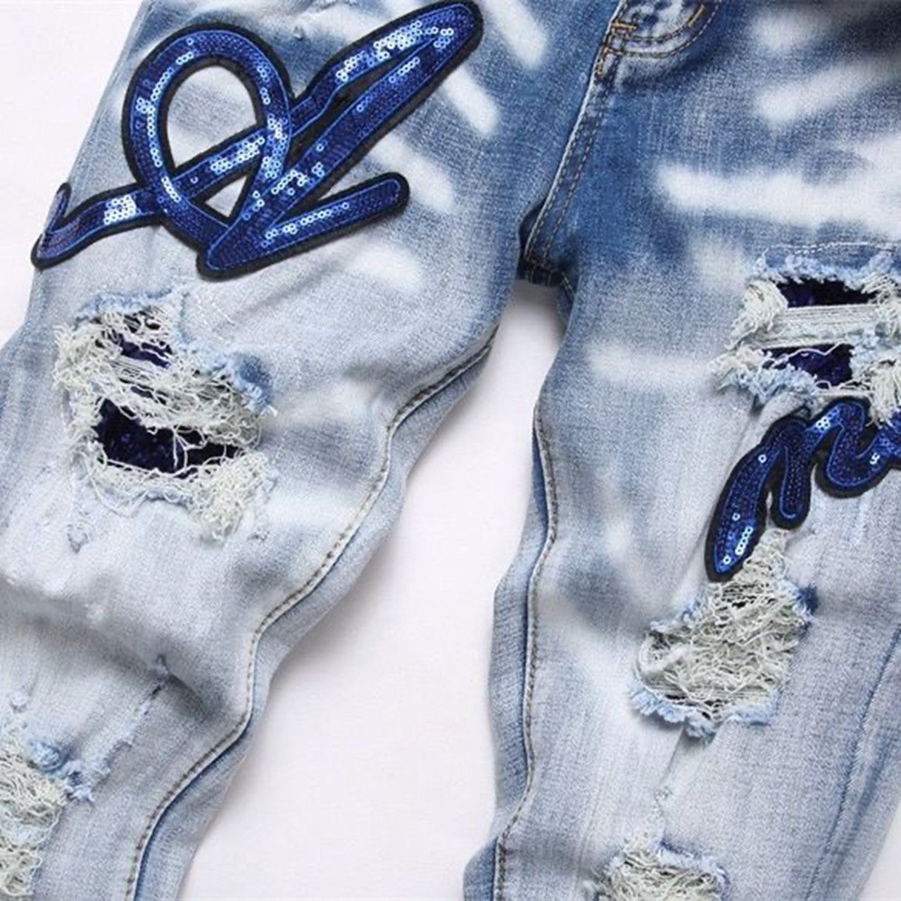 Other micro trumpet starry jeans light luxury jeans Size US 34 / EU 50 - 6 Thumbnail