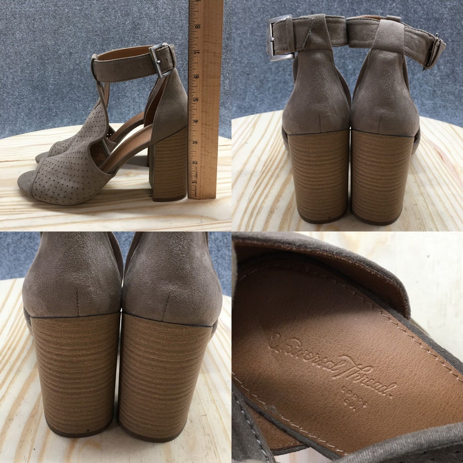 Vintage Universal Thread Sandals Womens 8.5 Hannah Ankle Straps Beige Heels Buckle NEW Size US 9 / IT 39 - 8 Thumbnail