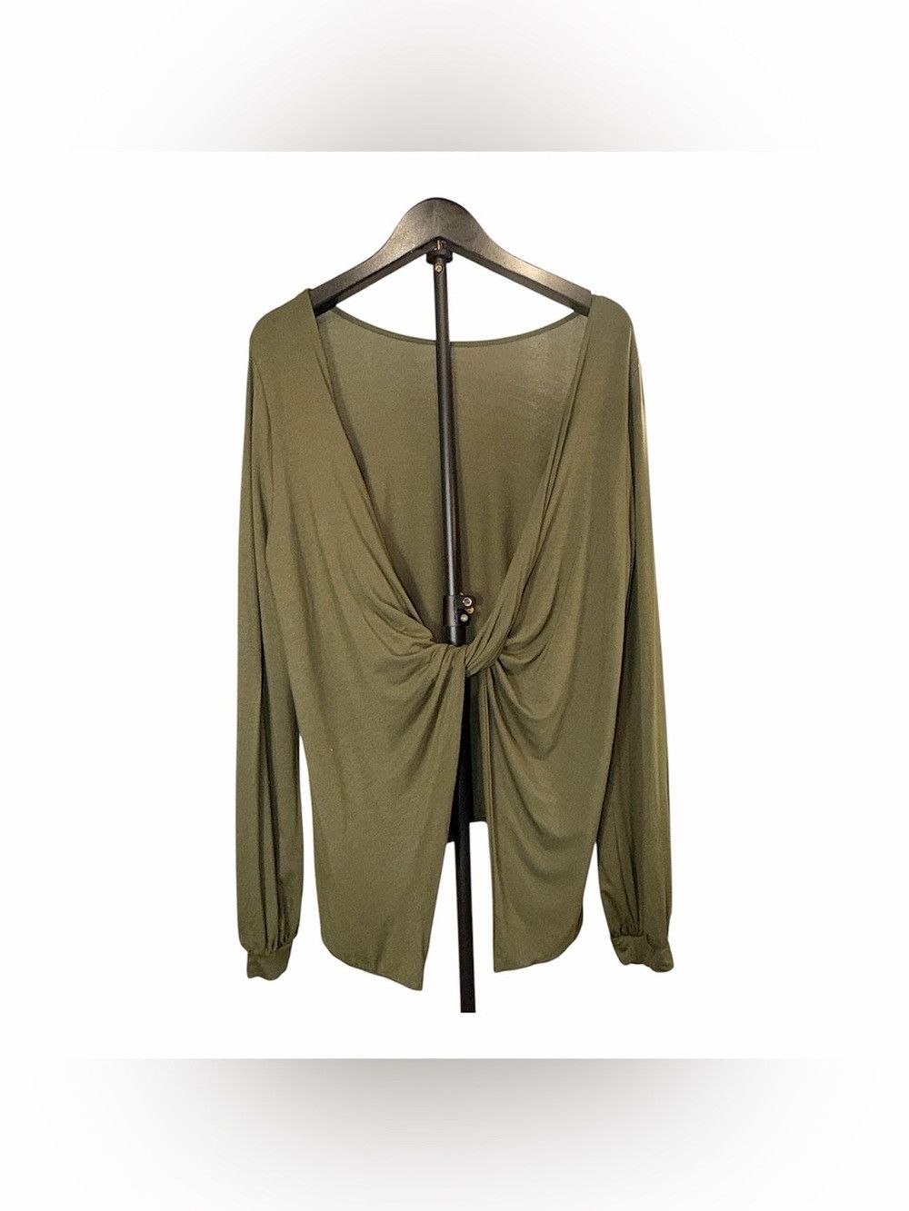 Lulus Spin Around Olive Green Long Sleeve Twist-Back Top Size S / US 4 / IT 40 - 9 Thumbnail