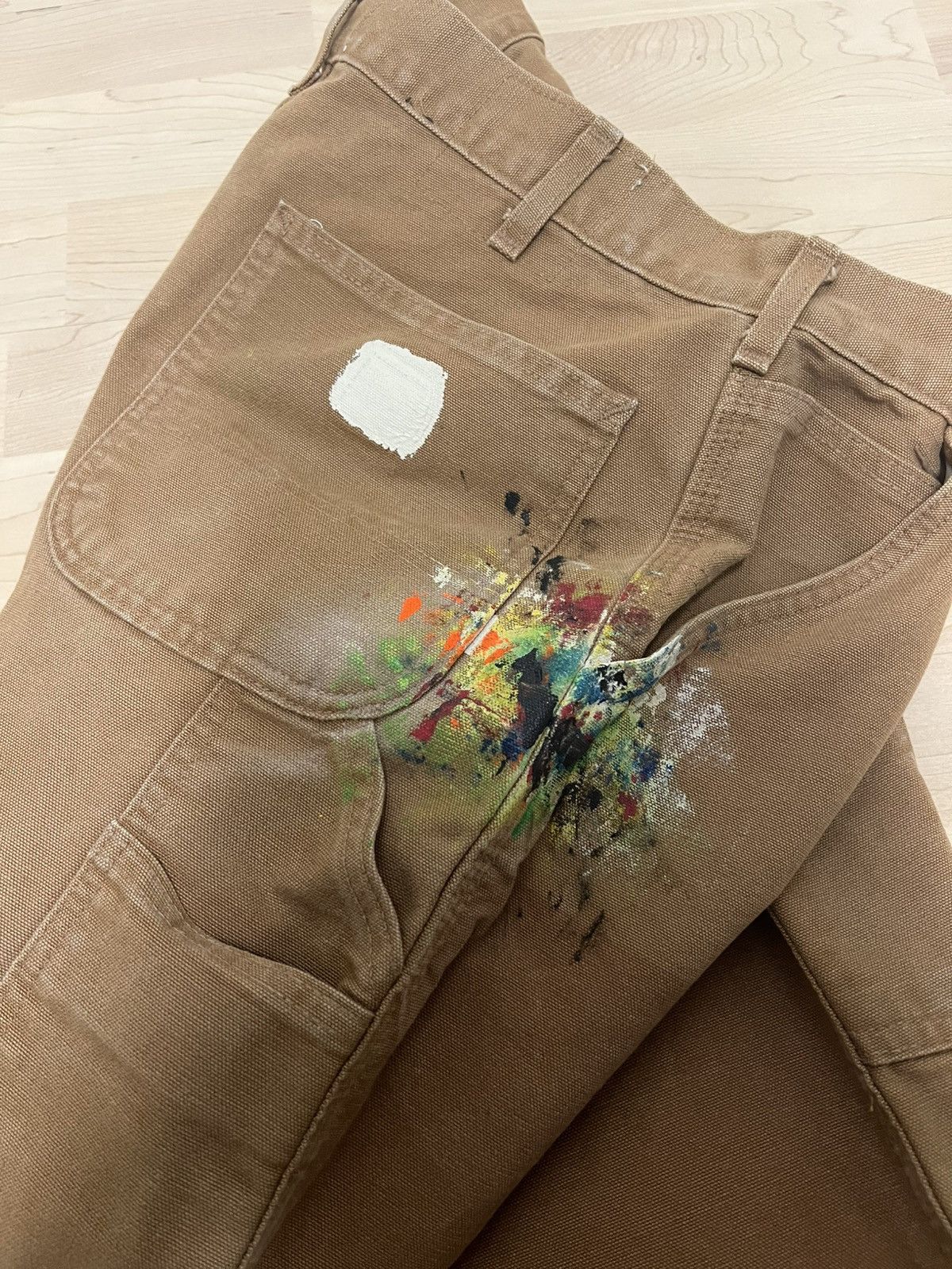 Gallery Dept. Gallery dept carpenter flare beige pants 33 paint spattered Size US 33 - 4 Thumbnail