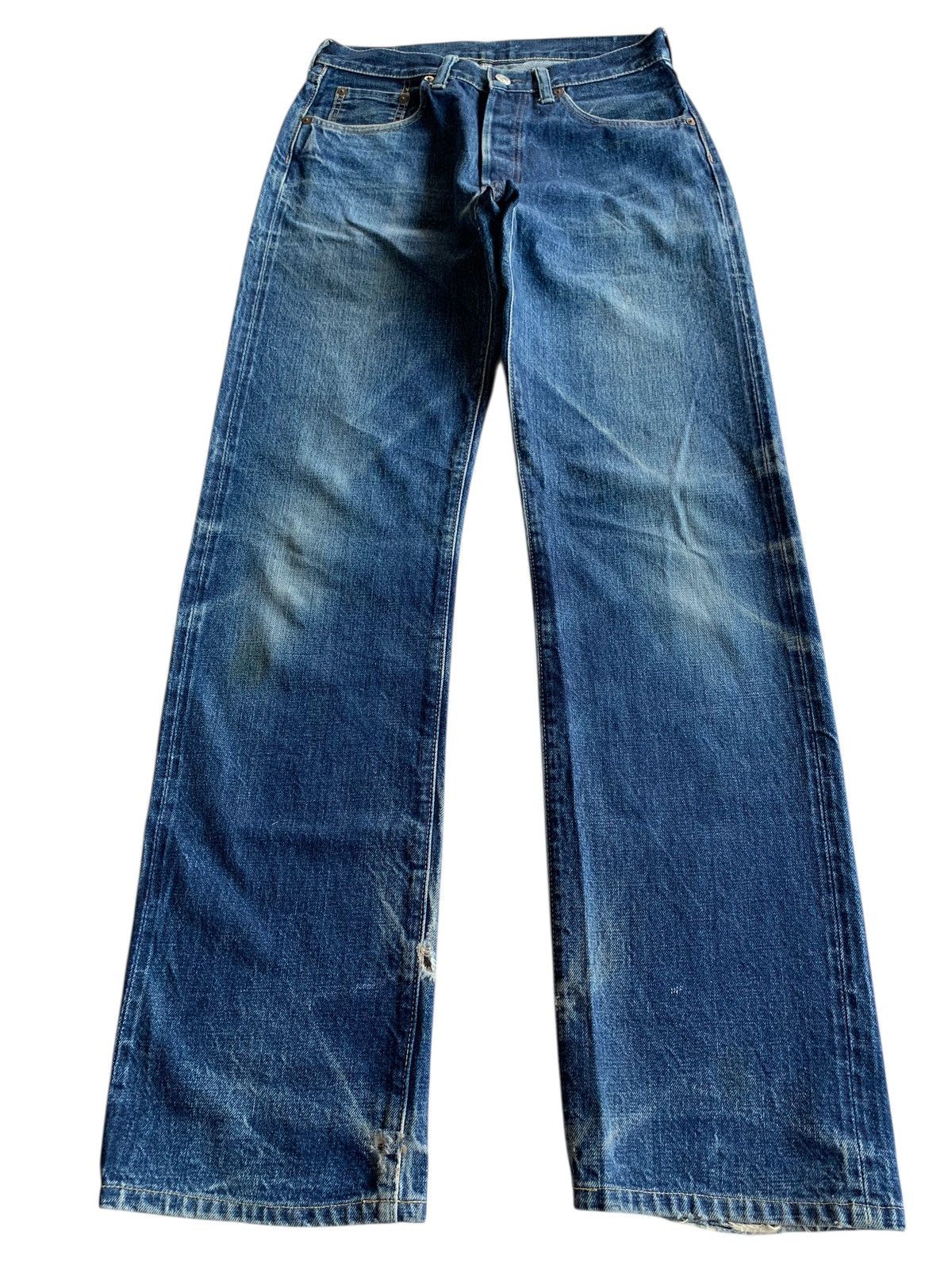 Sugar Cane VINTAGE SWING CHOP SELVEDGE FADED & RUSTY DISTRESSED DENIM Size US 29 - 3 Thumbnail