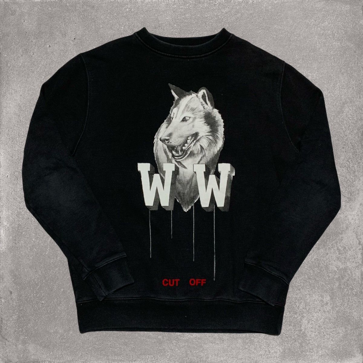 Off-White Off White Medium Wolf Graphic Black Sweatshirt Virgil Abloh Size US M / EU 48-50 / 2 - 1 Thumbnail