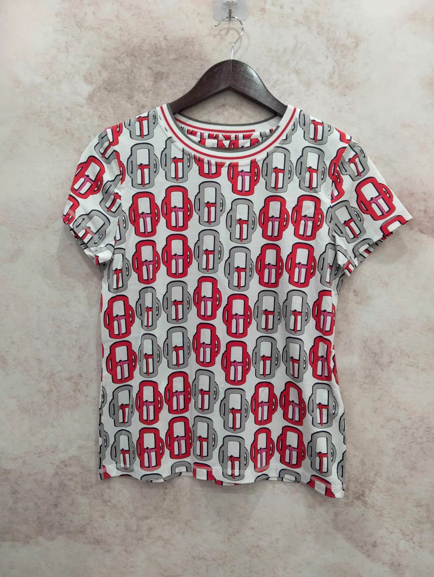 Hermes HERMES crewneck all-over printed T-shirt 38 99 New Size S / US 4 / IT 40 - 1 Thumbnail