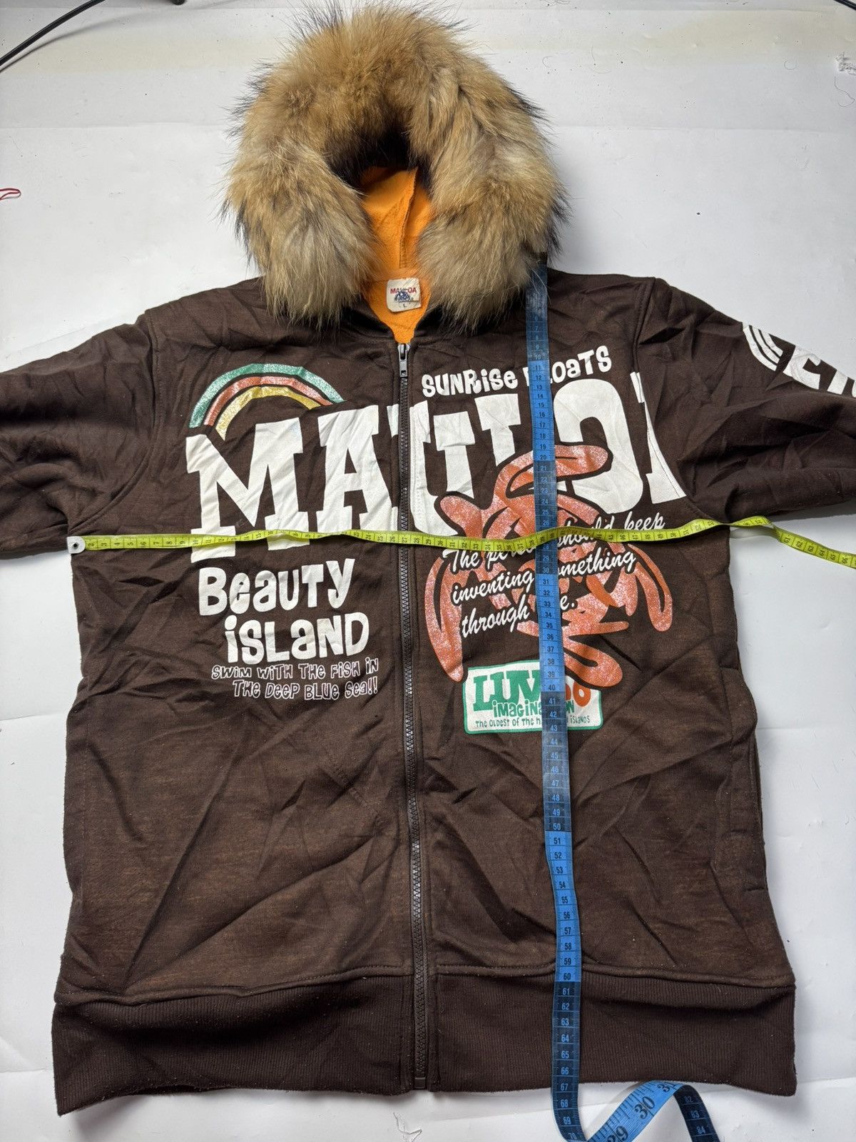 If Six Was Nine Fur Hoodie Poem Surf Japanese styled Size US L / EU 52-54 / 3 - 7 Thumbnail