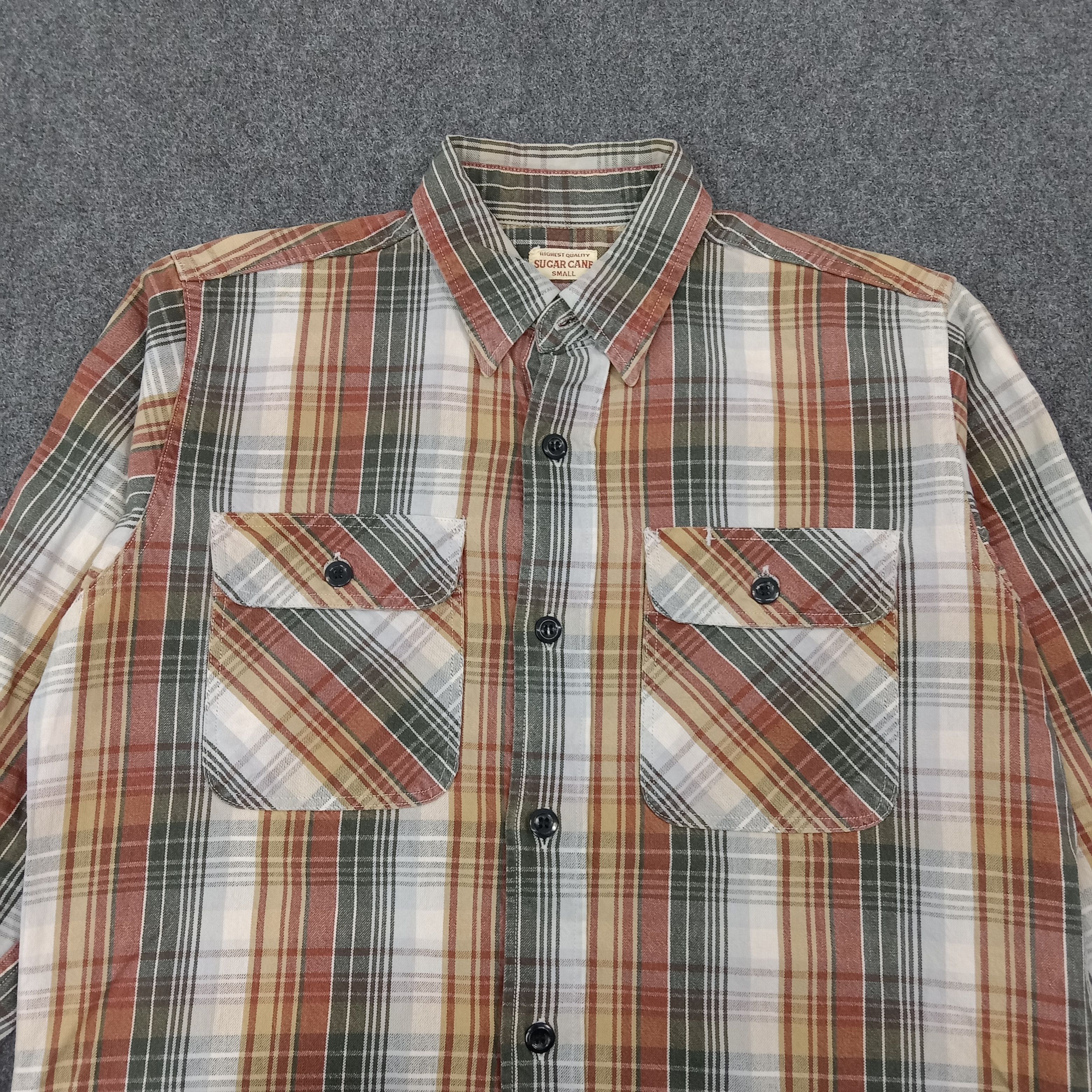 Sugar Cane Sugar Cane Japanese Flannel Shirt Button Up C267N18 Size US M / EU 48-50 / 2 - 2 Thumbnail