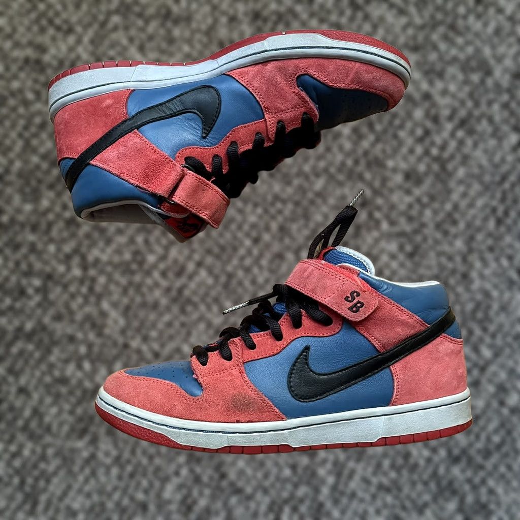 Nike Nike SB Dunk Mid Pro Men's 10 Spider Man Marina Black Blue 2008 314383-401 Size US 10 / EU 43 - 1 Thumbnail