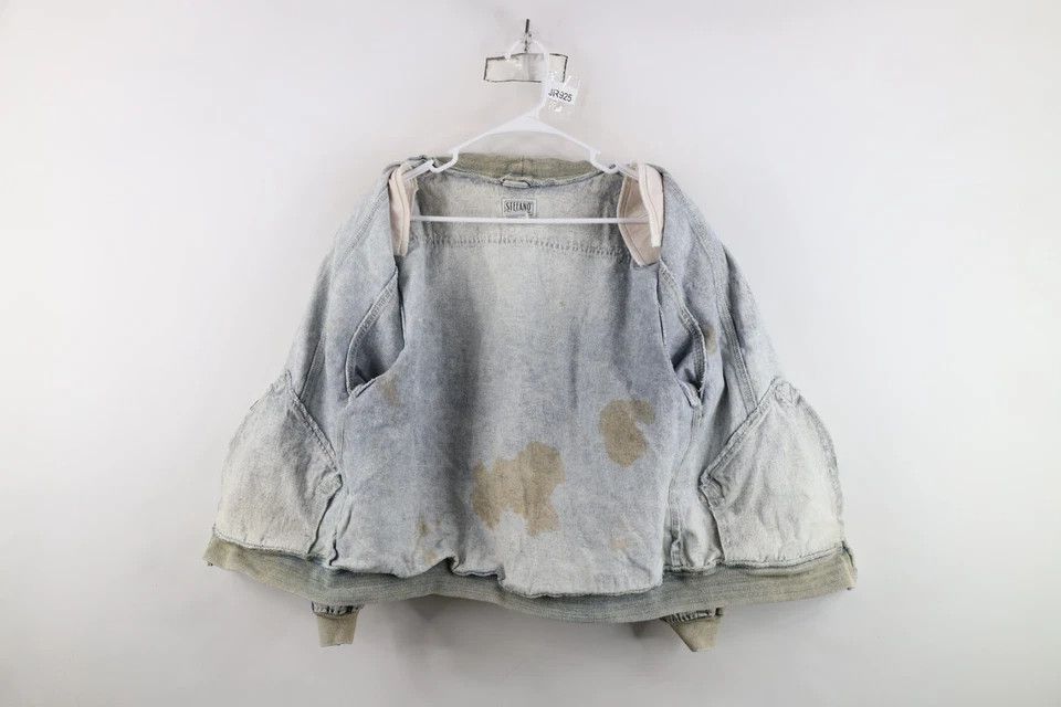 Vintage Vintage 90s Streetwear Acid Wash Denim Cardigan Jacket Size M / US 6-8 / IT 42-44 - 9 Thumbnail