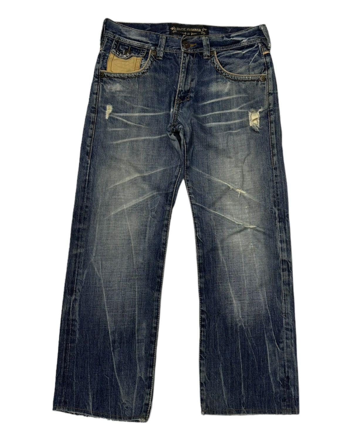 Hysteric Glamour × Japanese Brand 🔥BAGGY JEANS BACK NUMBER DISTRESS DENIM JEANS Size US 32 / EU 48 - 3 Thumbnail