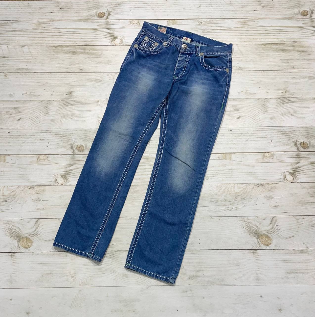 Japanese Brand Vintage True Religion Ricky Super Denim Jeans Baggy Size US 36 / EU 52 - 2 Thumbnail