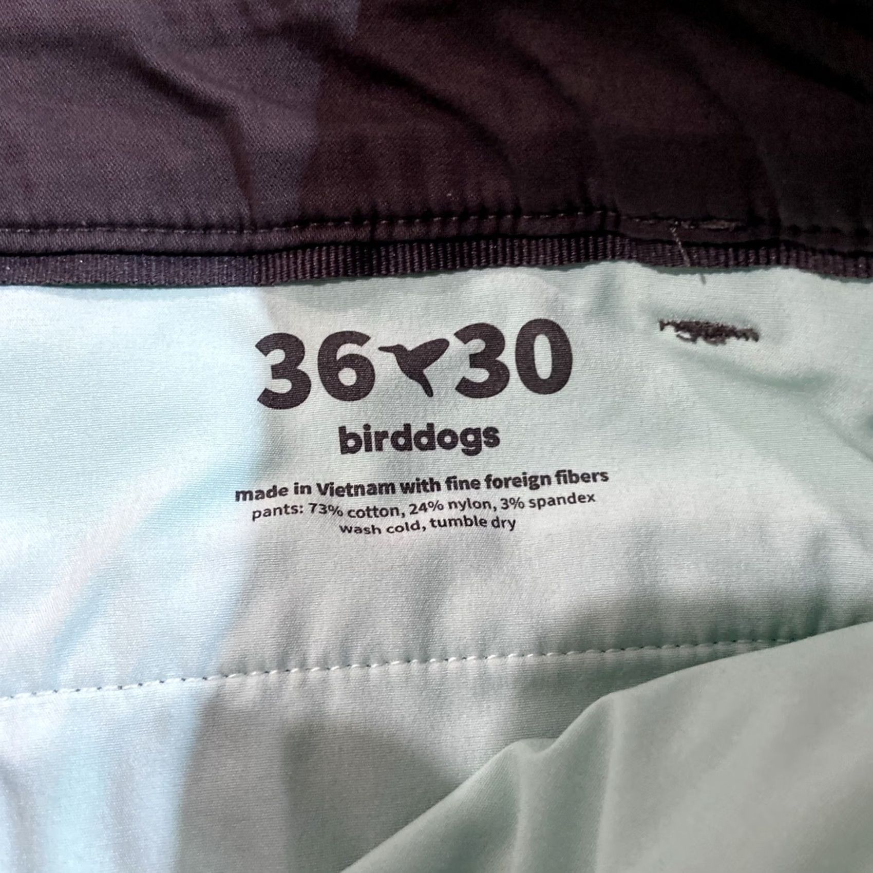 Vintage Bird Dogs Pants Mens 36x30 Gray Chino Regular Flat Front 5-Pocket Stretch Cotton Blend Tapered Size US 36 / EU 52 - 2 Thumbnail