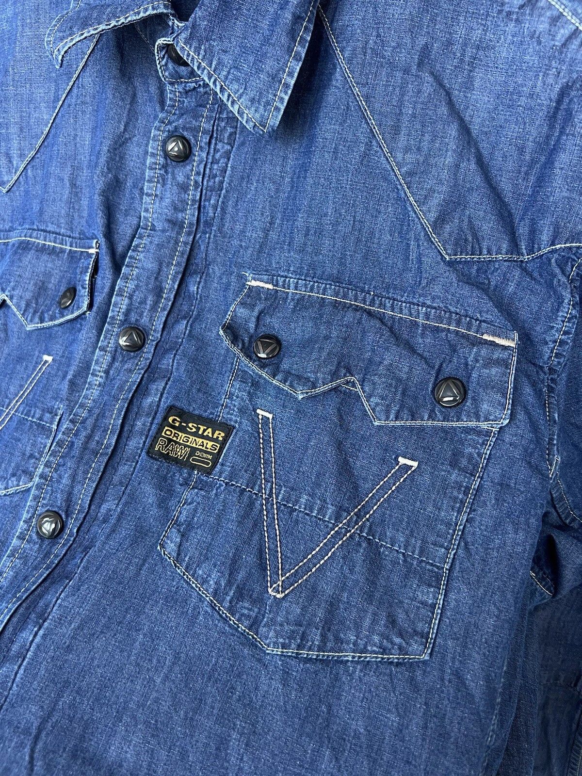 G-Star G-Star Raw Denim Motor Front Shirt Men Size M Long Sleeve Size US M / EU 48-50 / 2 - 10 Thumbnail