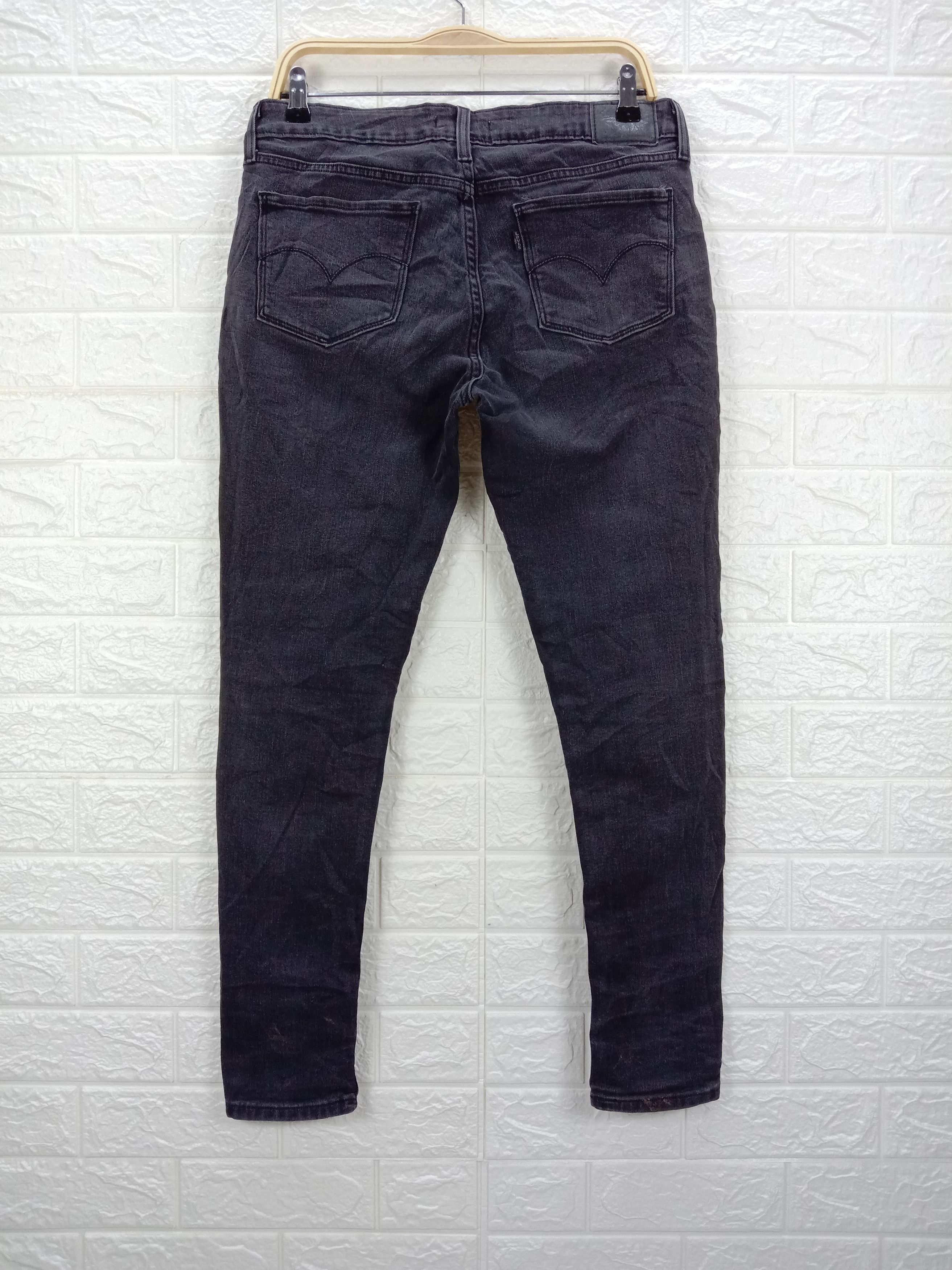 Levi's Vintage Levi's 535 Faded Black Jeans Super Skinny Denim Size 32" / US 10 / IT 46 - 5 Thumbnail