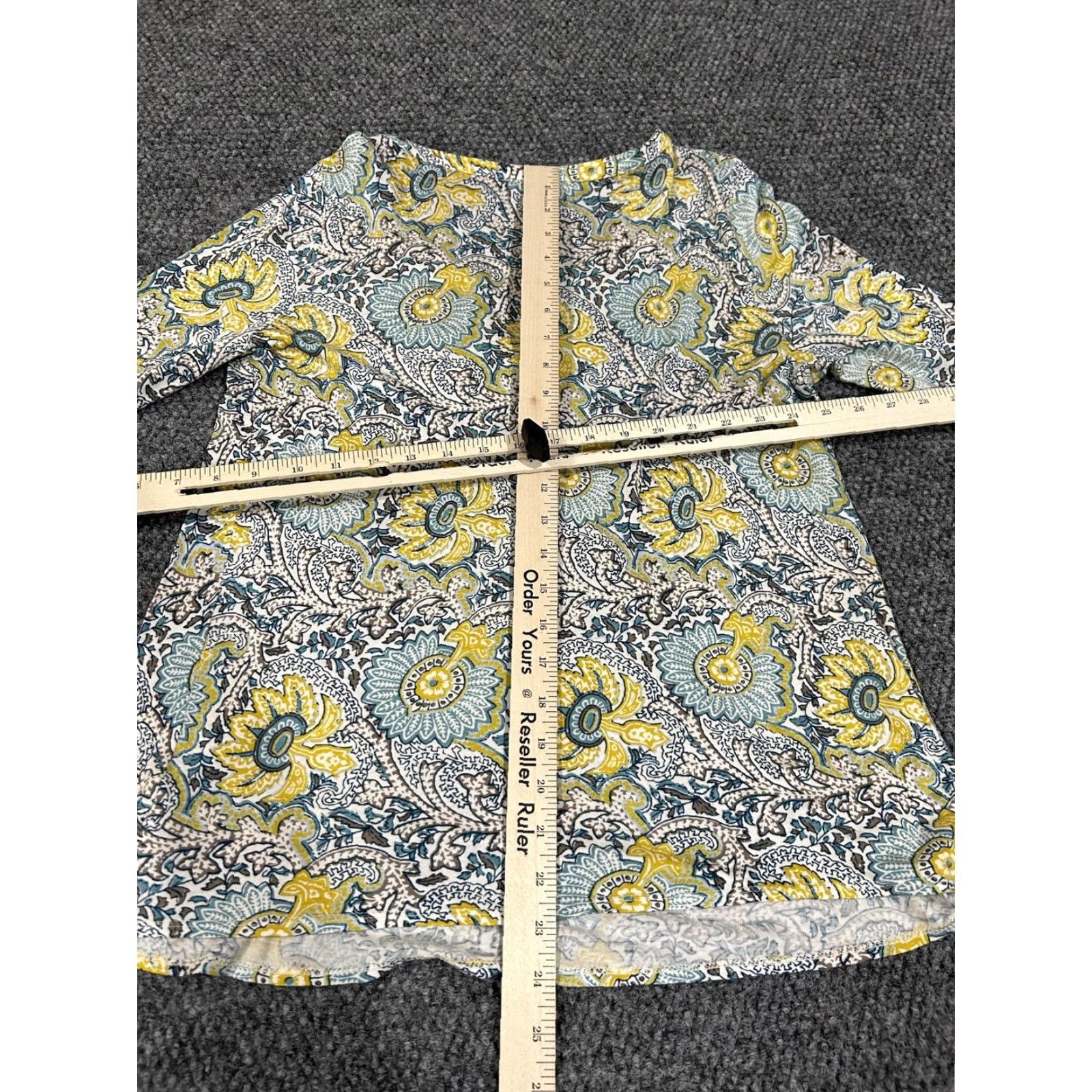 Talbots Talbots Shirt Womens Small Multicolor Paisley V Neck 3/4 Sleeve Tunic Top Boho Size S / US 4 / IT 40 - 7 Thumbnail