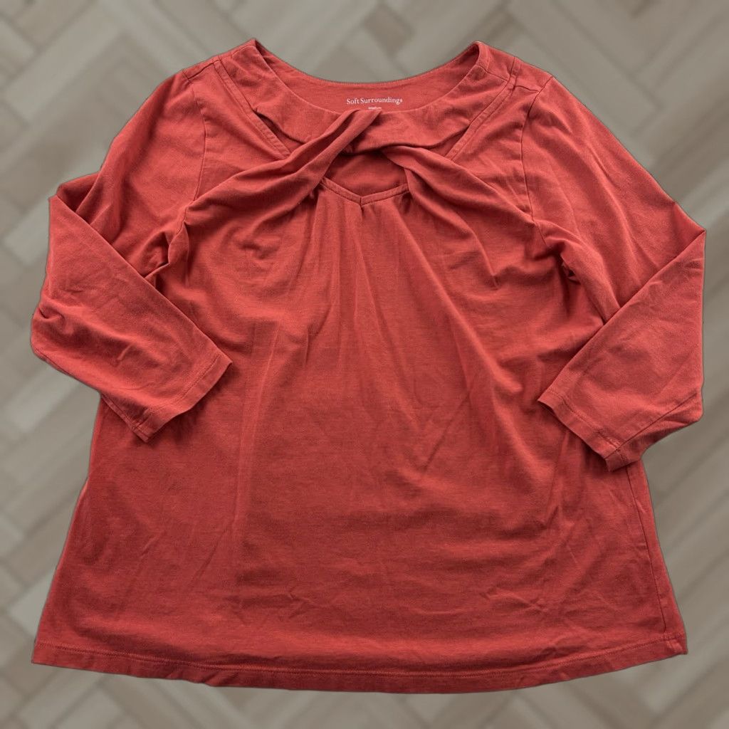 Soft Surroundings Soft Surroundings Women's Medium Long Sleeve Peach Orange Blouse User: Soft Surroundings Women's Medium Long Sleeve Peach Orange Blouse Size M / US 6-8 / IT 42-44 - 1 Thumbnail