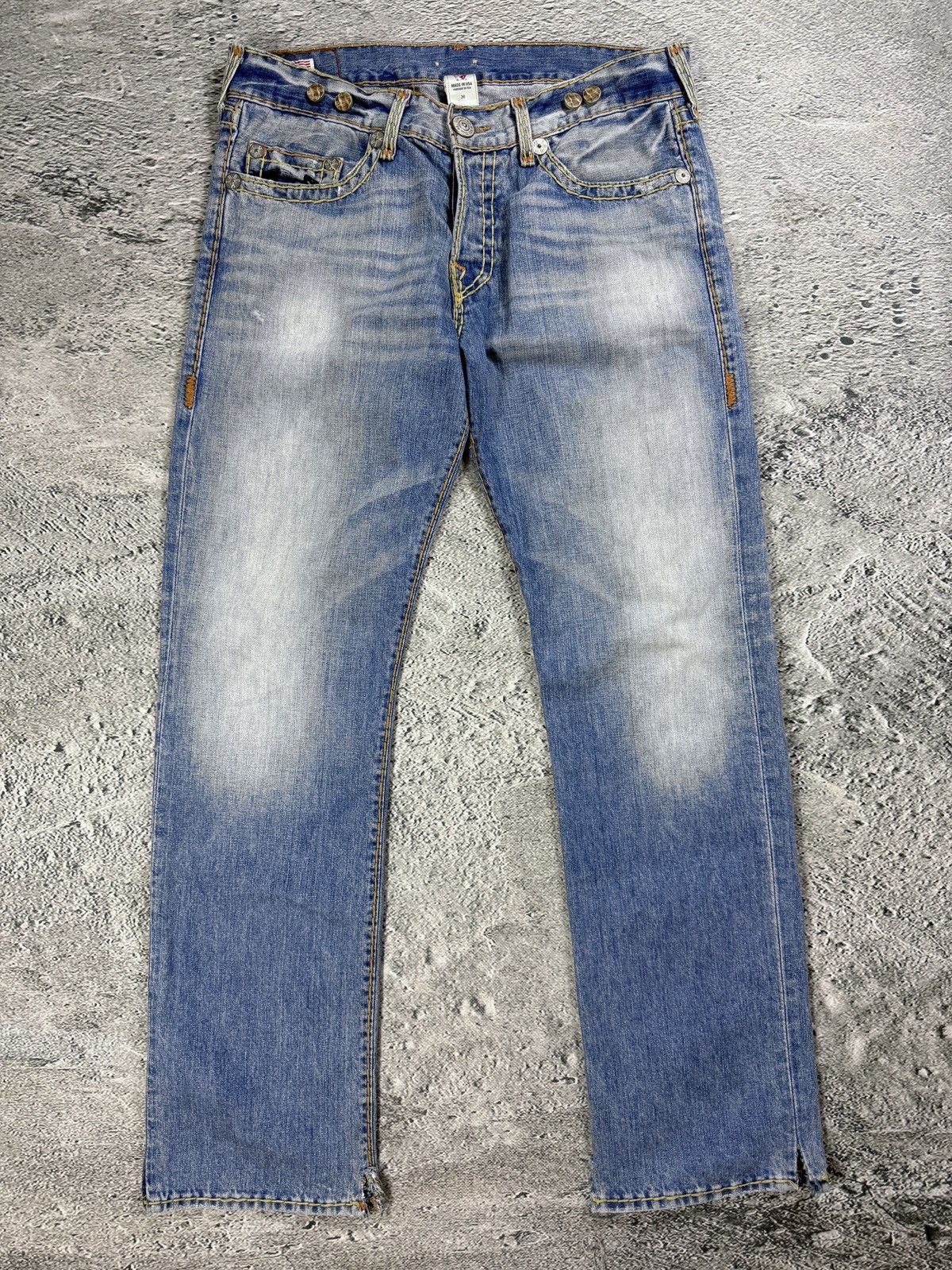 True Religion True Religion blue jeans Y2K Geno vintage thick stitching Size US 36 / EU 52 - 4 Thumbnail