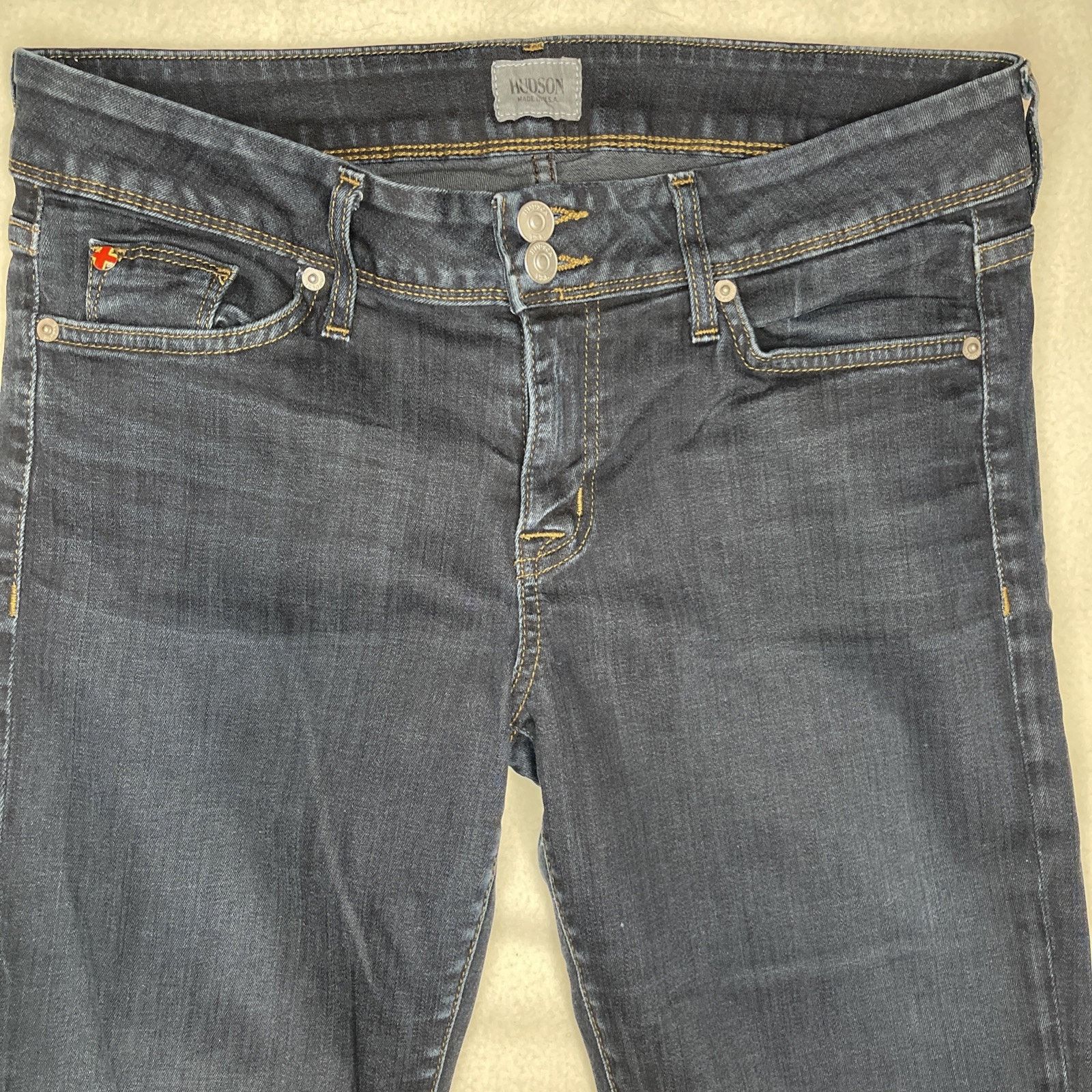 Hudson Hudson Ginny Crop Straight Cropped Stretch Blue Jeans 31/27 Size 31" - 1 Thumbnail
