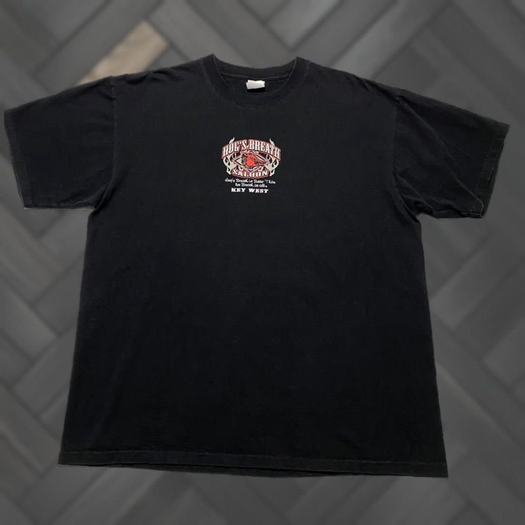 Anvil Hogs Breath Saloon Key West Biker Graphic T-Shirt Black XL Mens Pork Chopper Size US XL / EU 56 / 4 - 1 Thumbnail