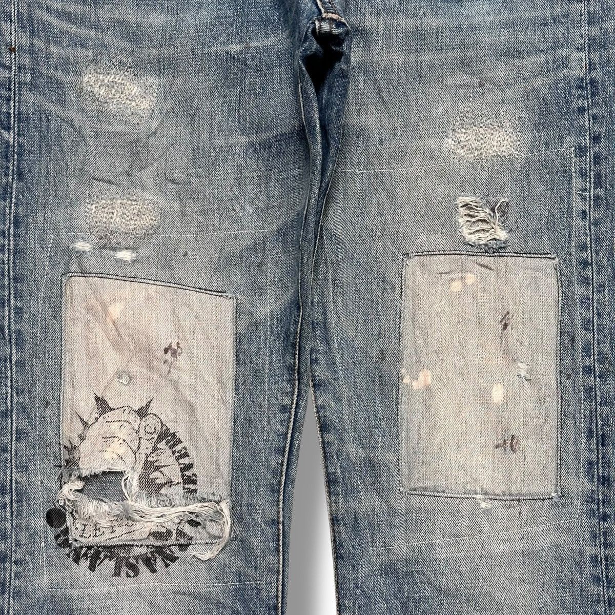 Vintage RNA Jeans Hardcore We're From Slang Distressed Patches Faded Size US 33 - 6 Thumbnail