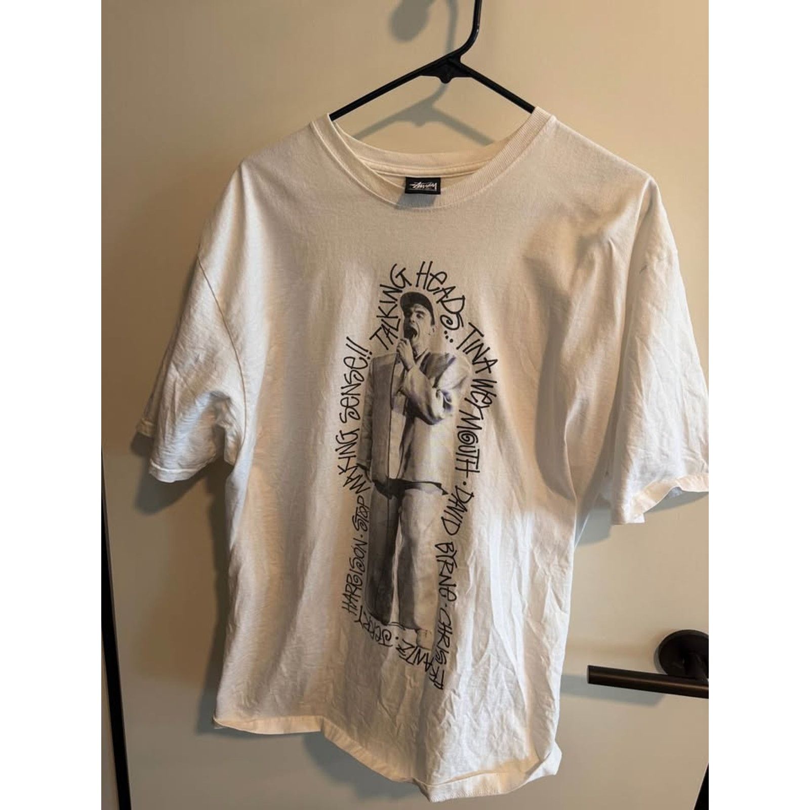 Stussy Stüssy Talking Heads Graphic T-Shirt White Size XL | Grailed