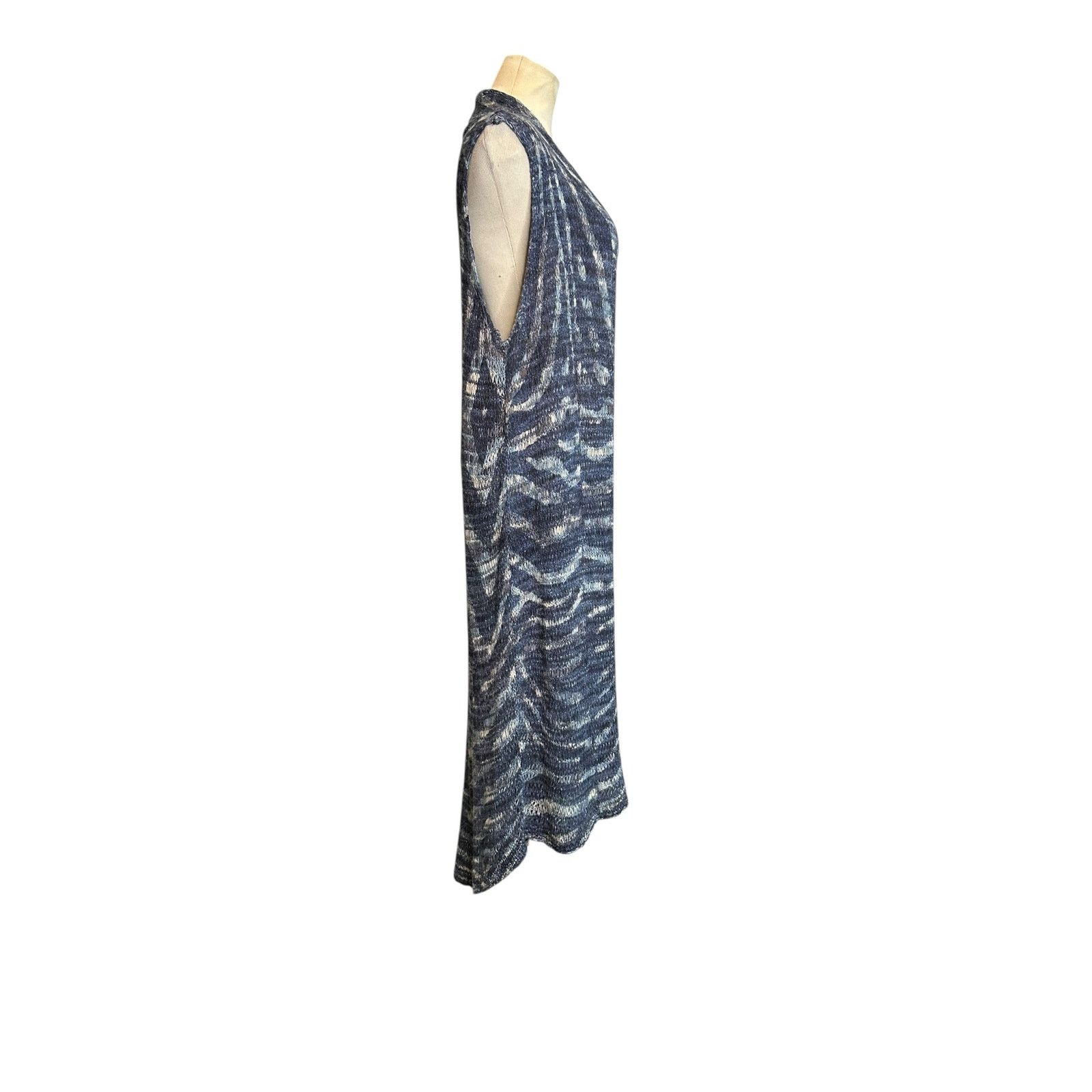 Chicos Chicos blue sleeveless long vest kimono cardigan size 1 - M Size M / US 6-8 / IT 42-44 - 7 Thumbnail