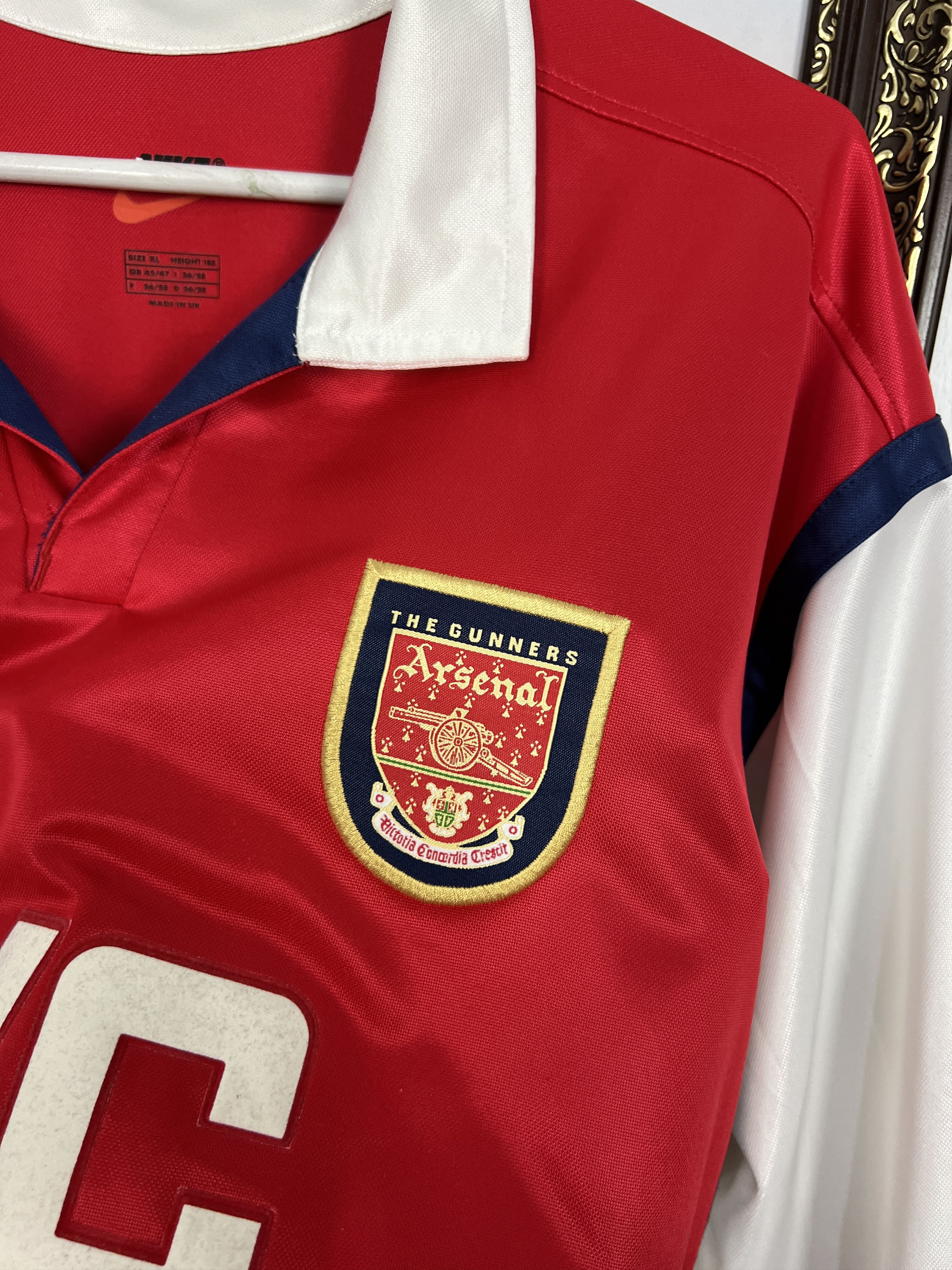 Nike Arsenal Home football shirt 1998 Soccer Nike Jersey Mens Size US XL / EU 56 / 4 - 4 Thumbnail