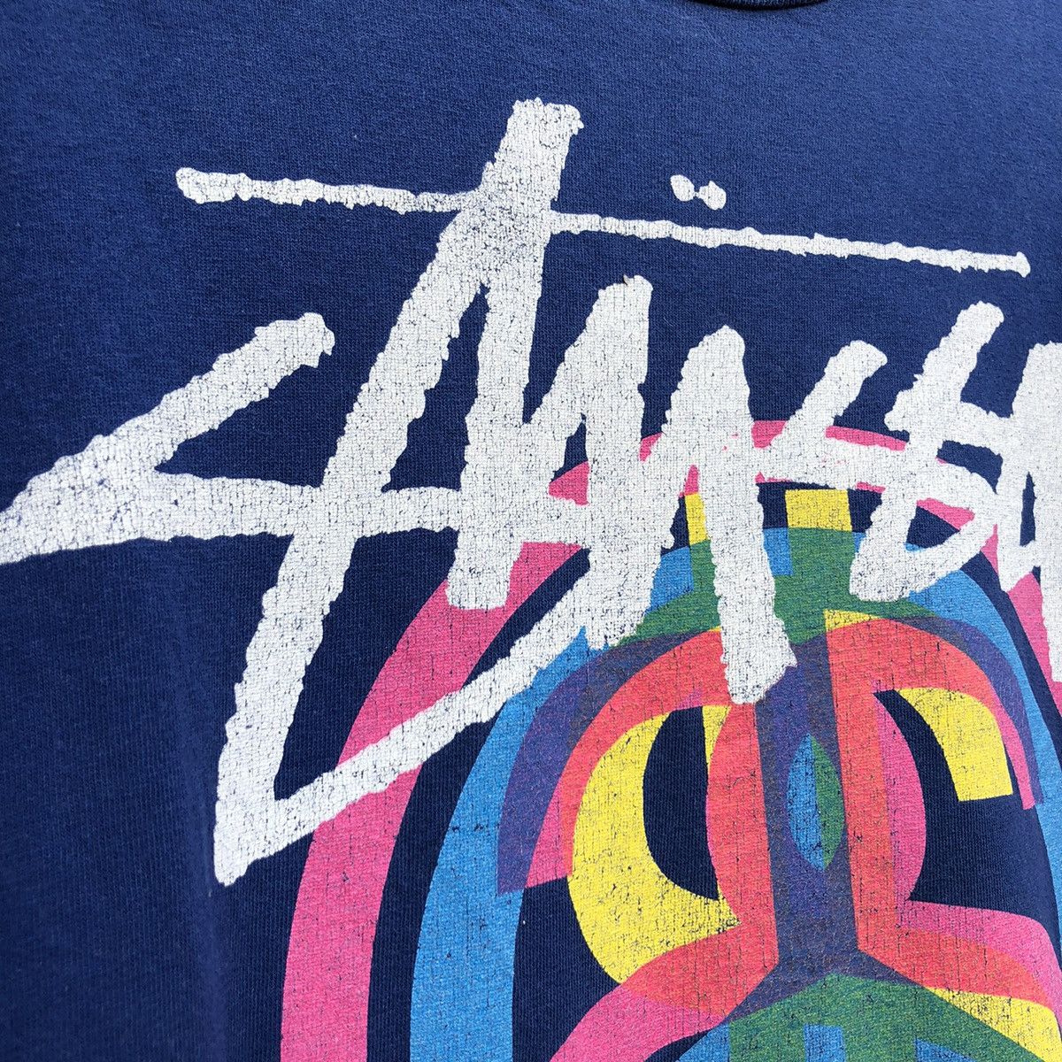 Stussy 🔥Distressed🔥 Vintage y2k Stussy Peace And Prosperity Tee Size US XL / EU 56 / 4 - 3 Thumbnail