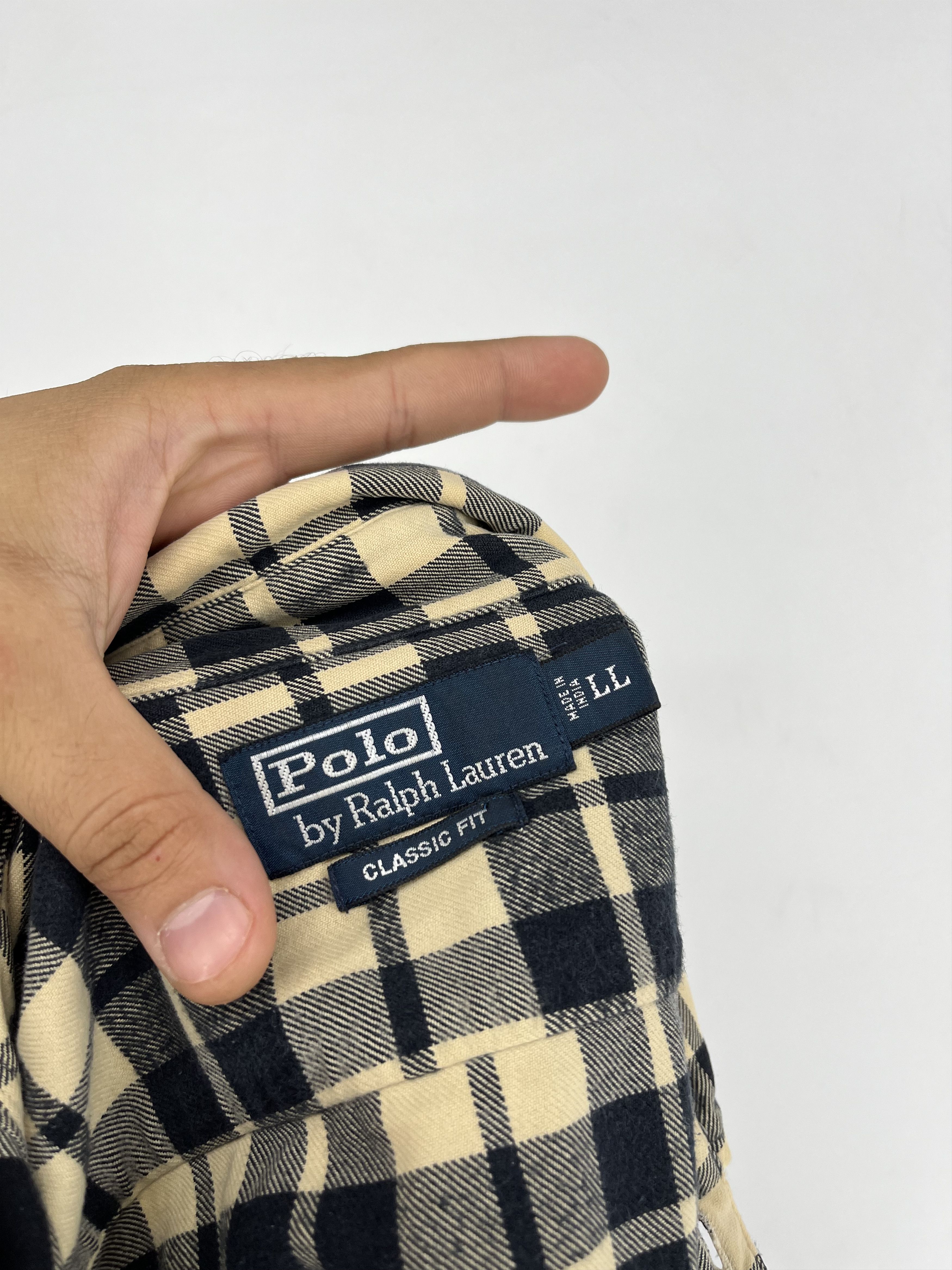 Polo Ralph Lauren × Ralph Lauren Vintage Flannel Polo Raplh Lauren Plaid Shirt Travis style Size US L / EU 52-54 / 3 - 9 Thumbnail