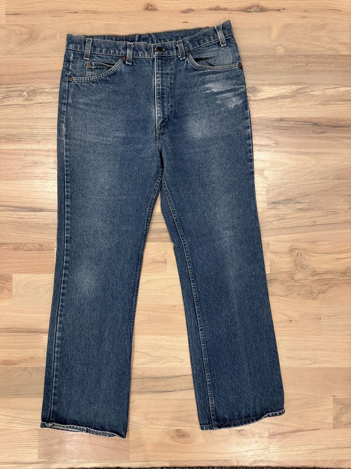Levi's Vintage 80s Levis 20517 0217 Orange Tab Jeans 34x30 Size US 34 / EU 50 - 2 Thumbnail