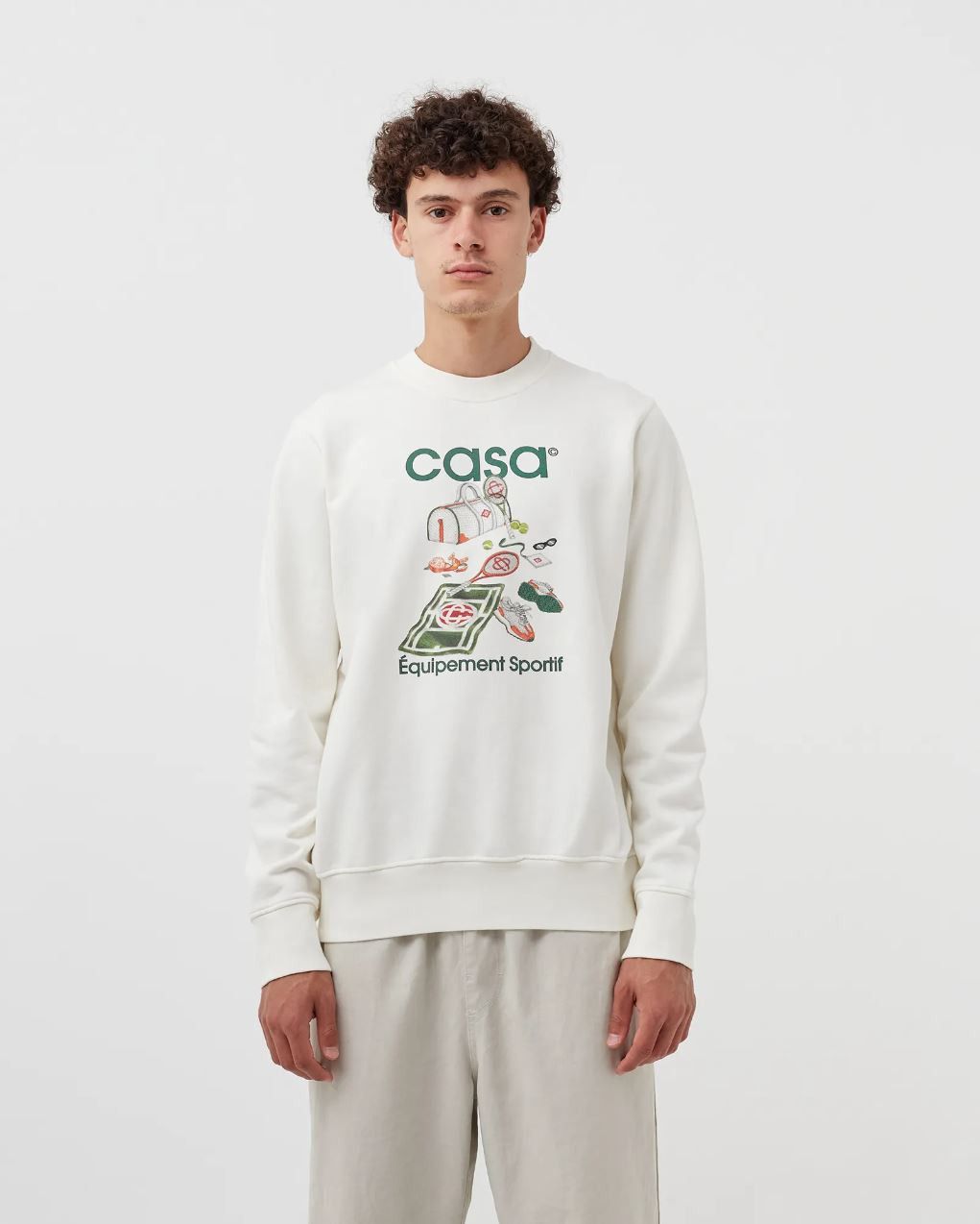 Casablanca White Sports Equipment Logo Sweatshirt Size US XS / EU 42 / 0 - 2 Thumbnail
