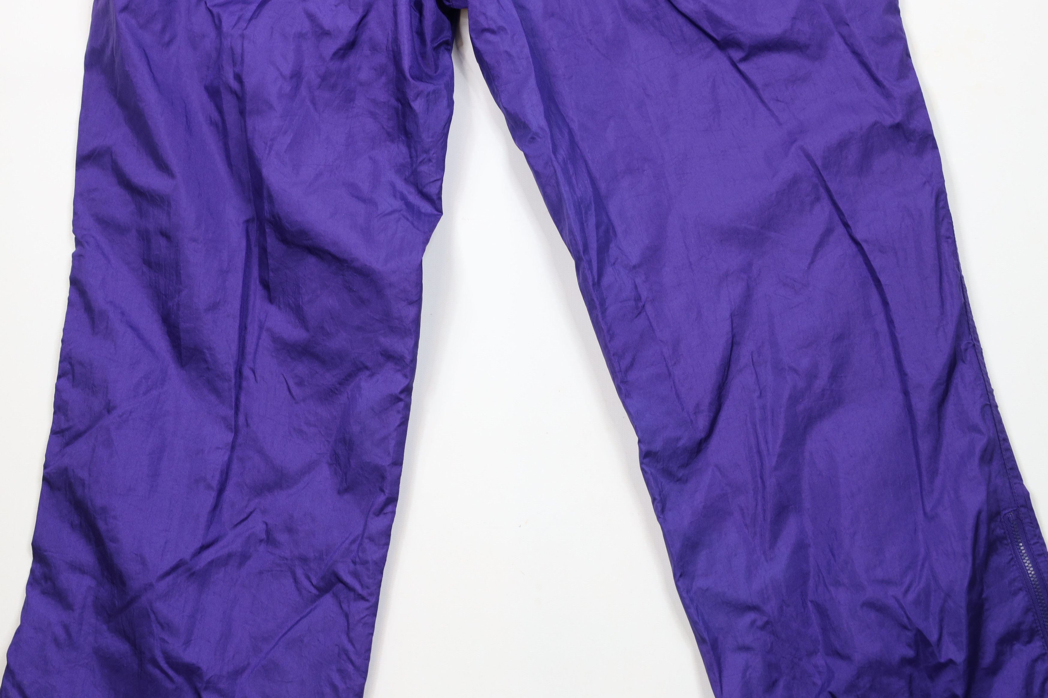 Vintage Vintage 90s Streetwear Wide Leg Windbreaker Pants Purple Size 30" / US 8 / IT 44 - 10 Thumbnail