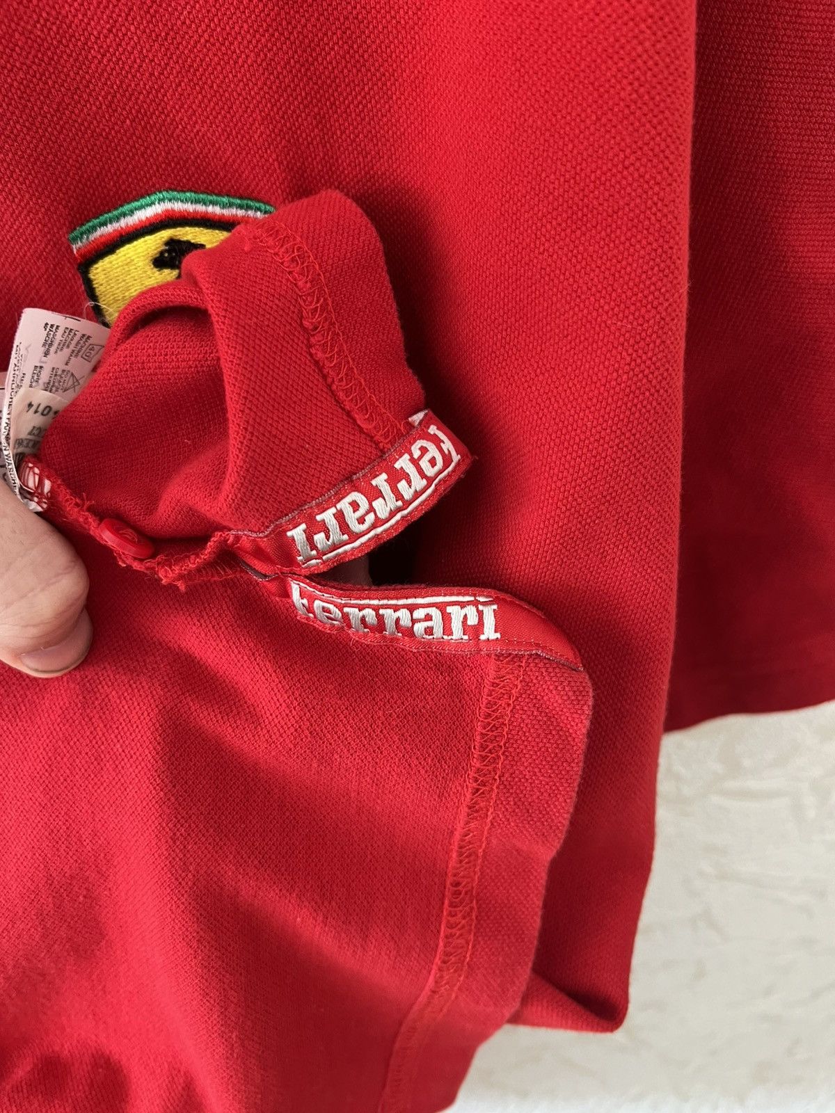Vintage Vintage 1999 Ferrari Michael Schumacher Racing Polo T-Shirt Size US XXL / EU 58 / 5 - 12 Thumbnail