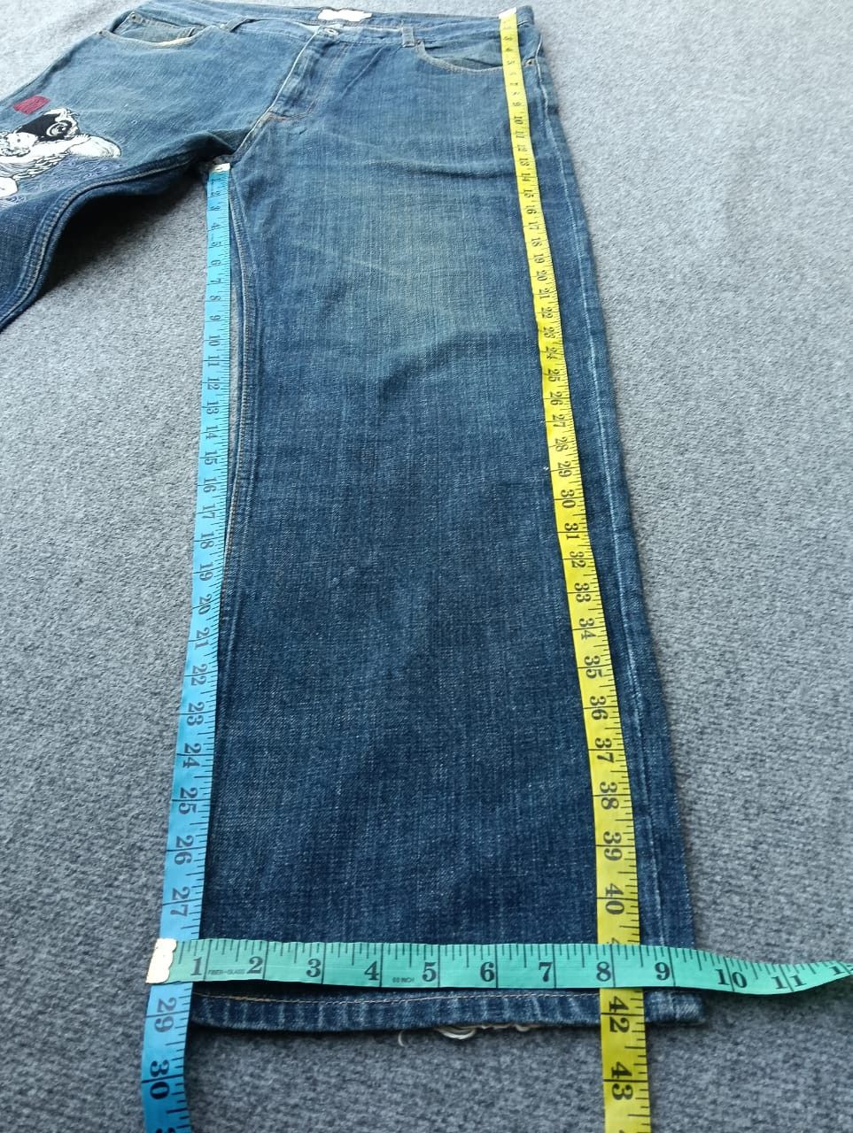 Karakuri Tamashii Karakuri Tamashii Embroidered Koi Fish Kintaro Japanese jean Size US 36 / EU 52 - 8 Thumbnail