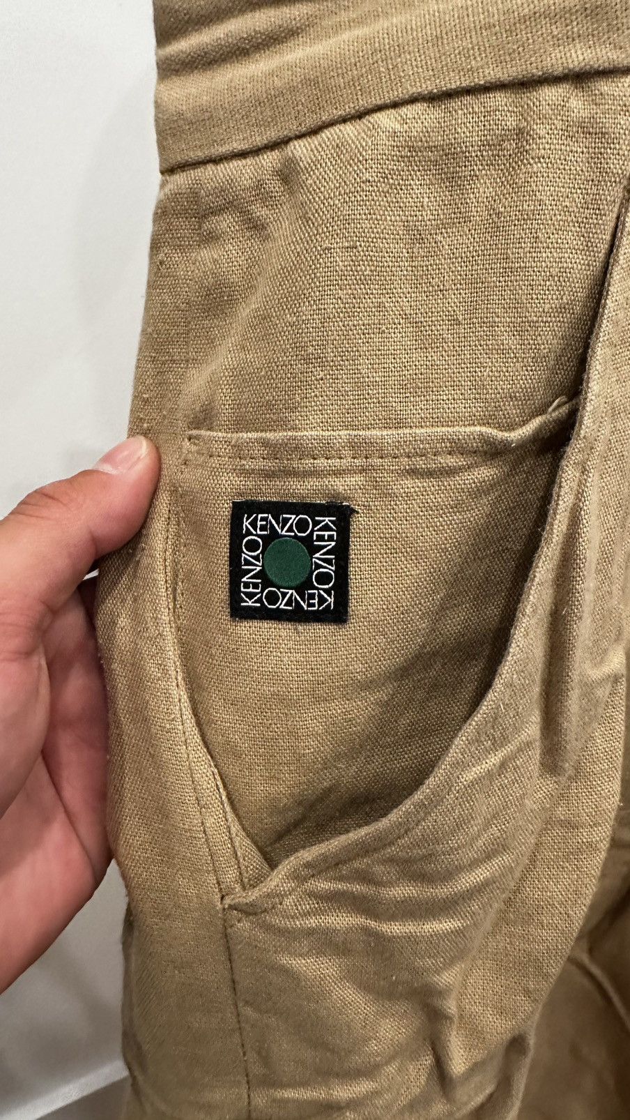 Kenzo Kenzo Linen Beige Trousers Size US 36 / EU 52 - 2 Thumbnail
