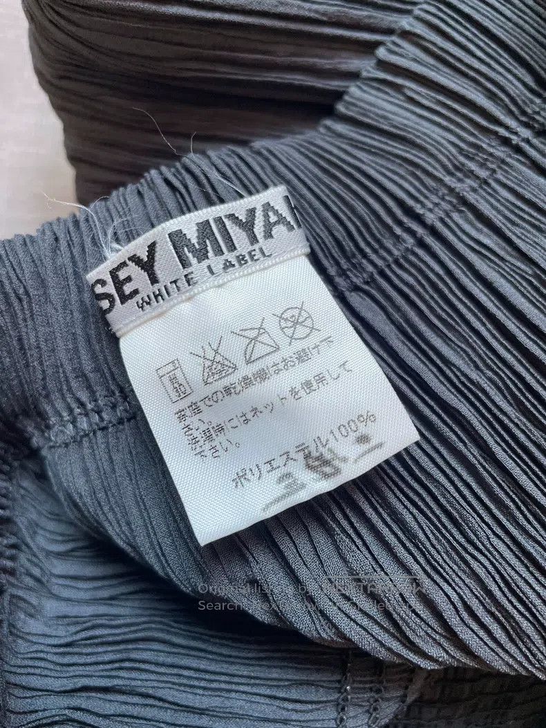 Issey Miyake Issey Miyake size:1 Pleated Black and Gray Toothpick Patte Size 22" - 6 Thumbnail