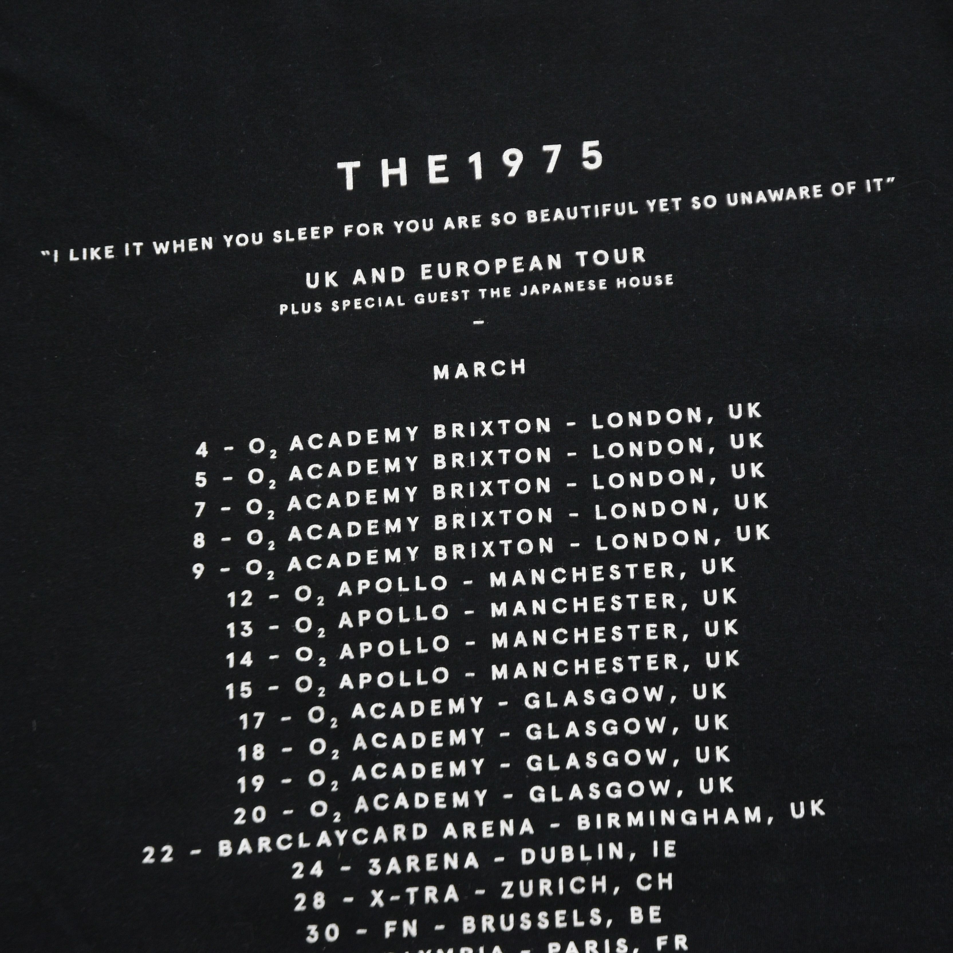 Band Tees The 1975 I Like It When You Sleep World Tour 2016 T-Shirt Size US L / EU 52-54 / 3 - 7 Thumbnail