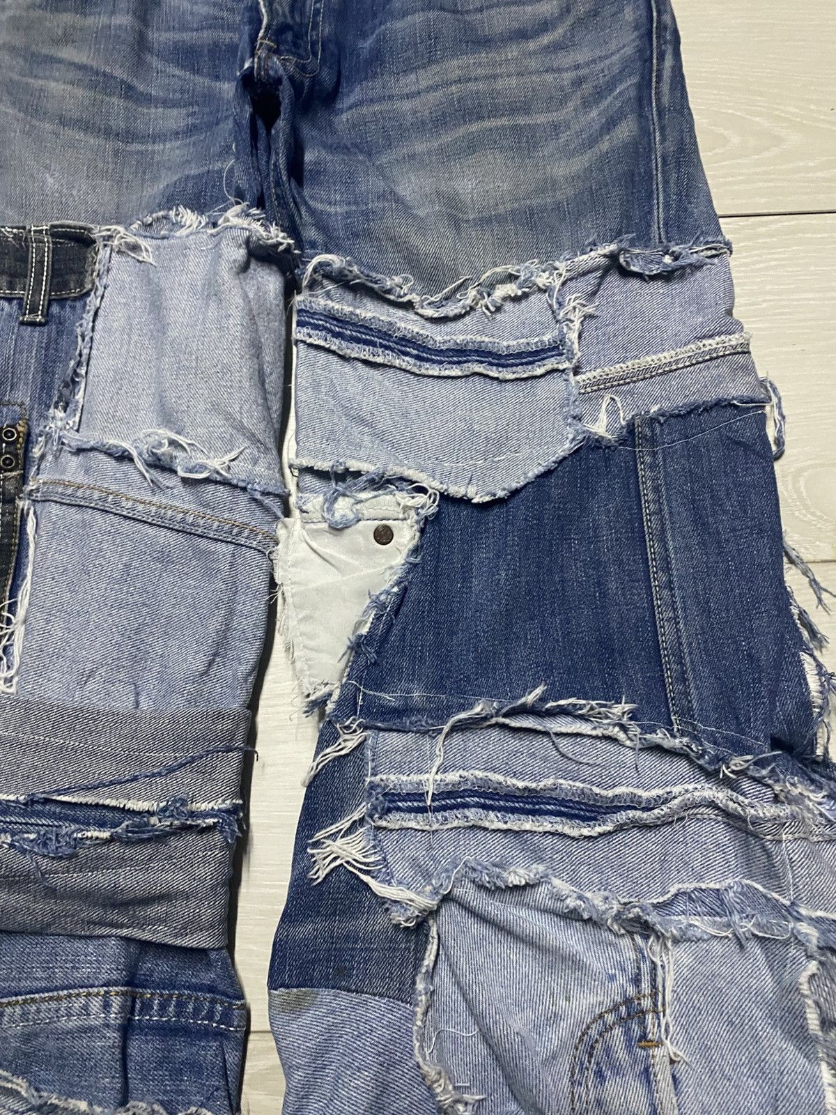 Levi's Crazy Levis 502 Sashiko Bro Patches Custom Jeans Size US 32 / EU 48 - 8 Thumbnail