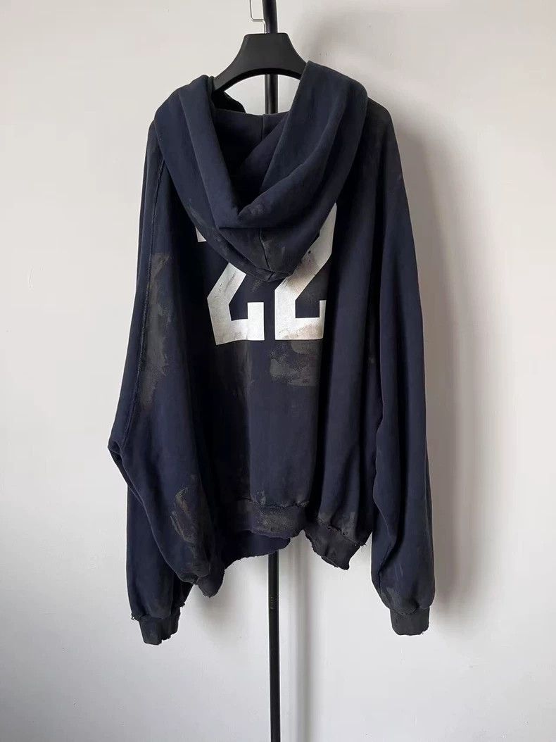 Balenciaga Balenciaga Zip raglan silhouette hooded long-sleeve mud-dy Size US XXL / EU 58 / 5 - 2 Thumbnail