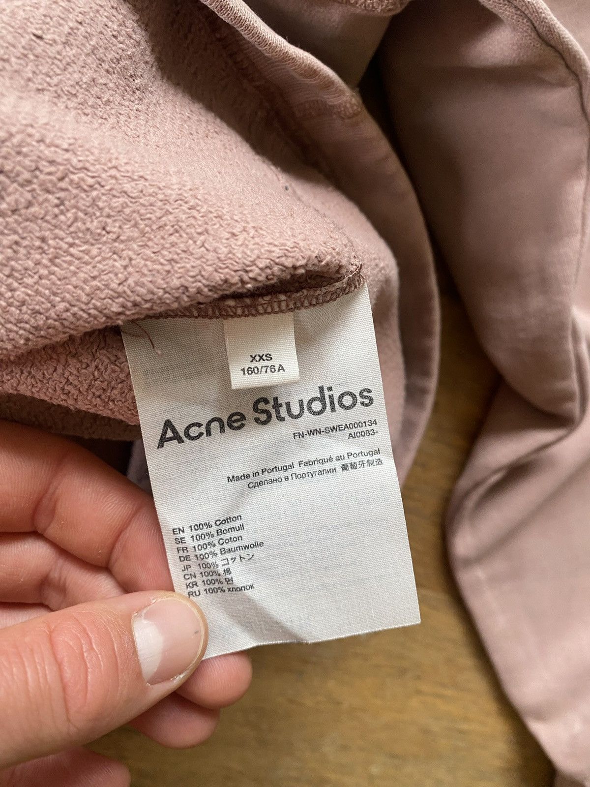 Acne Studios Acne Studios Logo pink hoodie Size US S / EU 44-46 / 1 - 6 Thumbnail