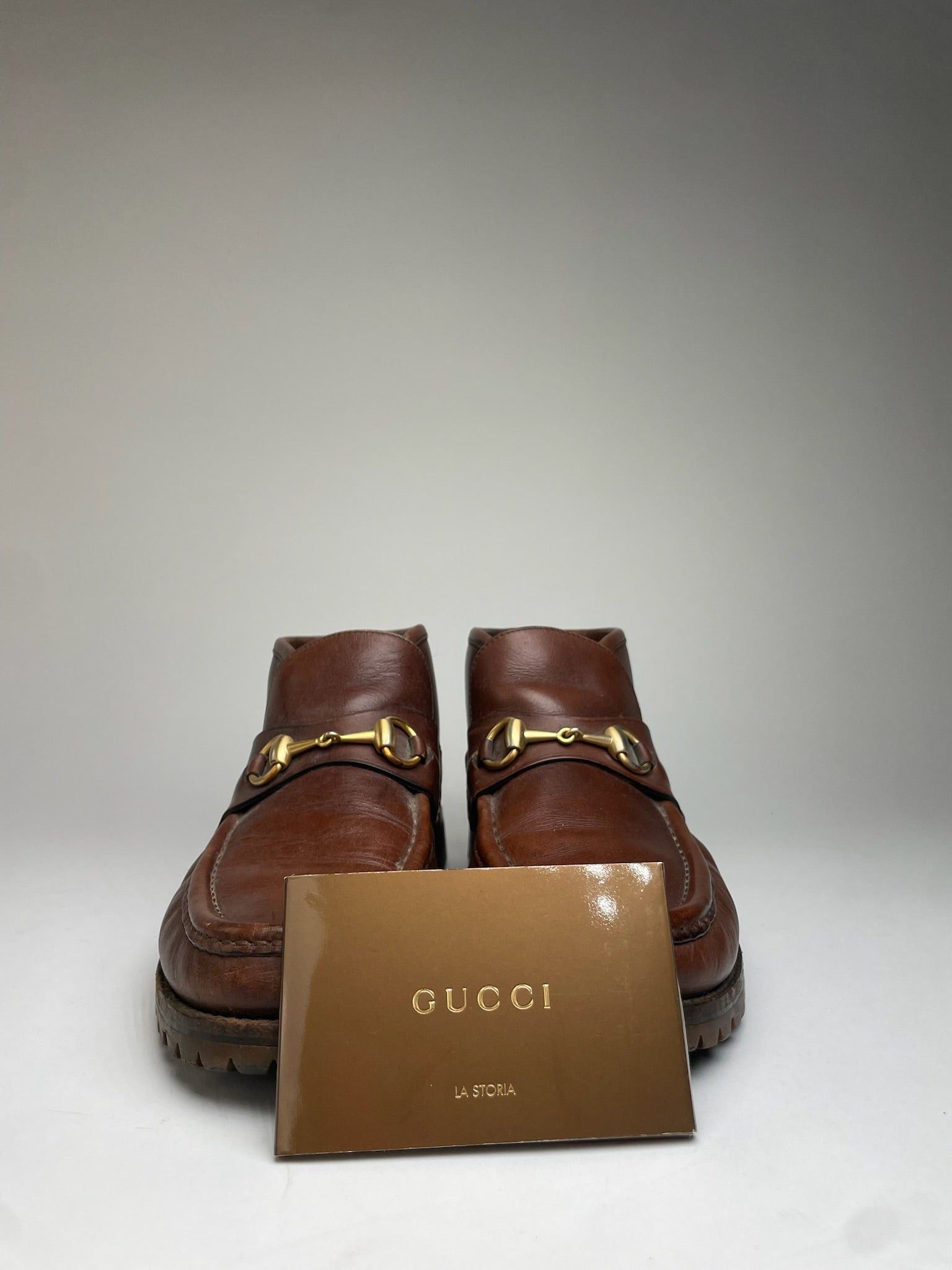 Gucci Vintage Horsebit Leather Boots Brown Size US 10 / IT 40 - 1 Thumbnail