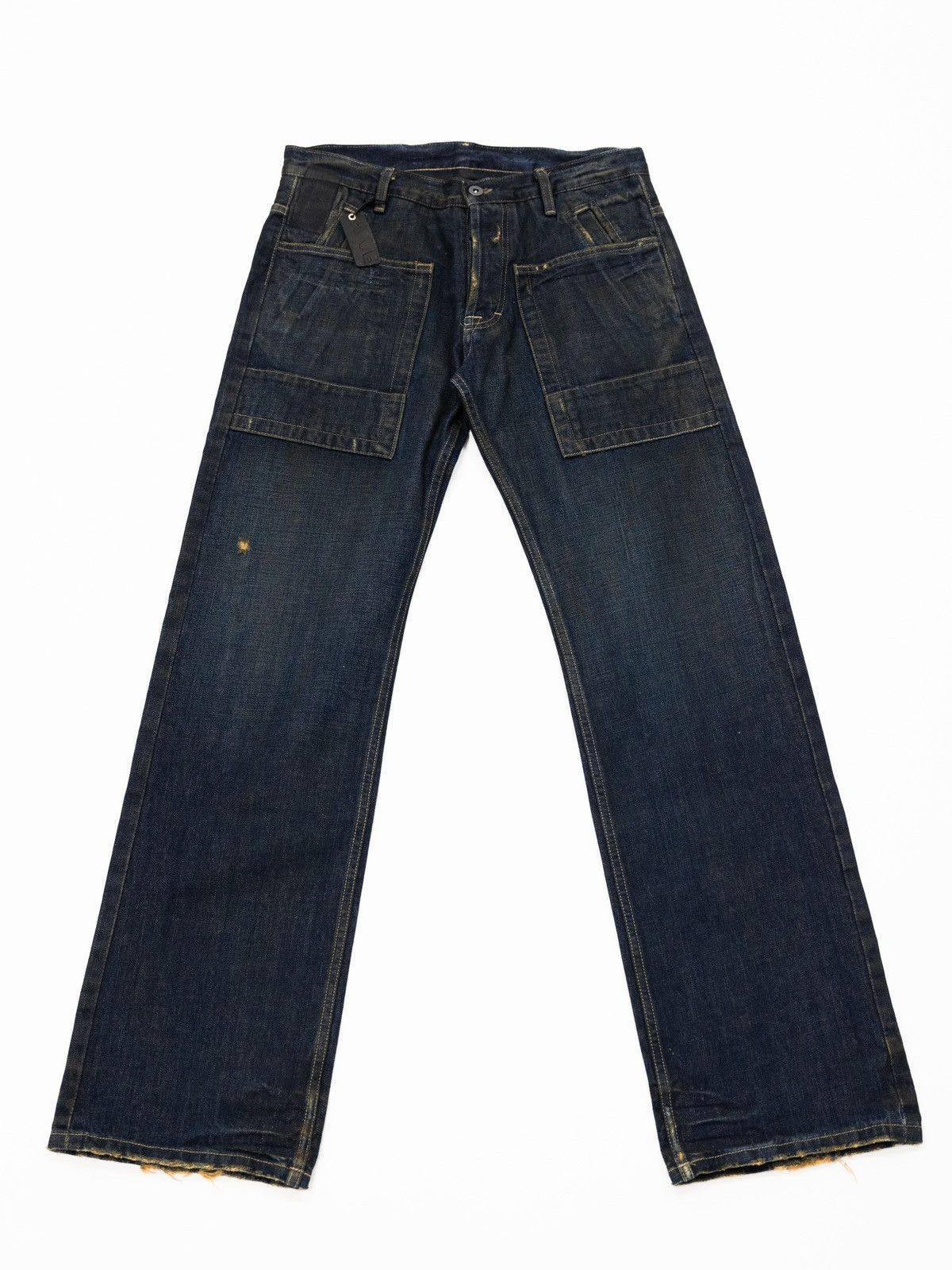 image of Rick Owens Slab Selvedge Denim in Indigo, Men's (Size 31)