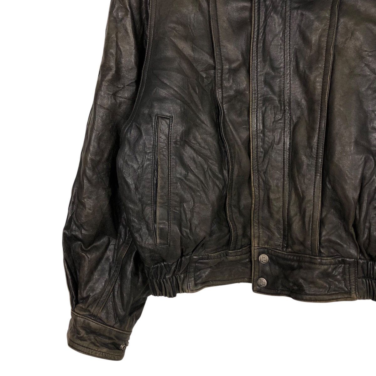 Japanese Brand Robert Comstock Vintage Black Leather Bomber Jacket Size US M / EU 48-50 / 2 - 5 Thumbnail