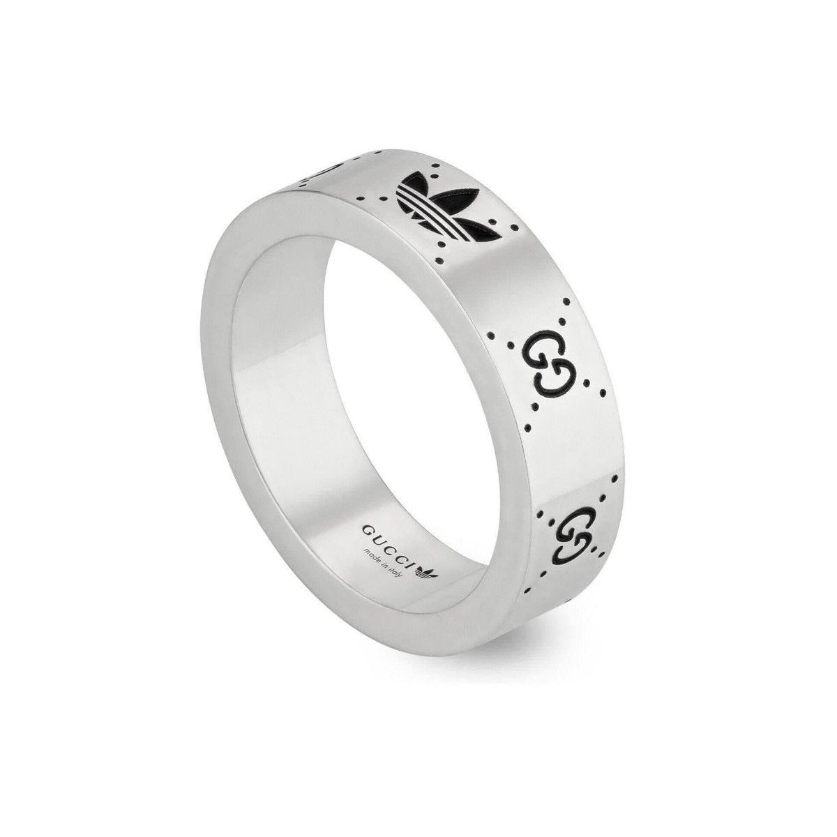 Adidas × Gucci Gucci x Adidas Silver Logo Ring - Size: 22IT Size ONE SIZE - 1 Thumbnail