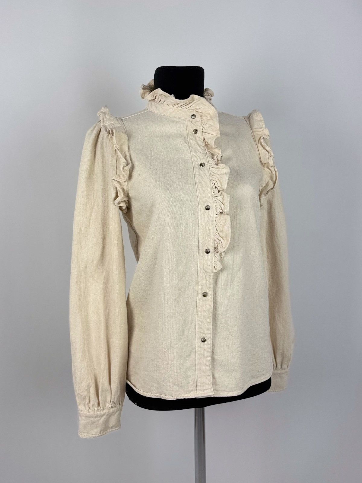 Sezane Sezane Eva Shirt Mottled Ecru Overshirt Size XS / US 0-2 / IT 36-38 - 1 Thumbnail