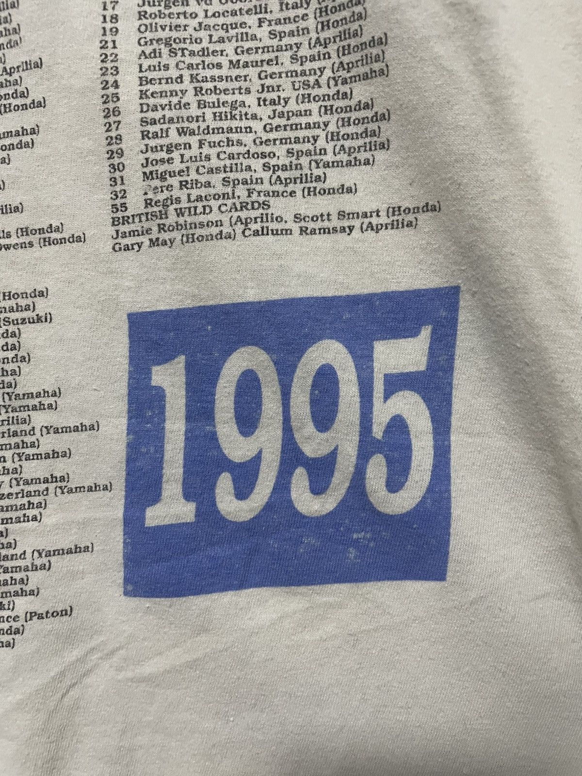 Vintage Archive Vintage 1995 British Grand Prix Donington T Shirt Size US XL / EU 56 / 4 - 22 Thumbnail